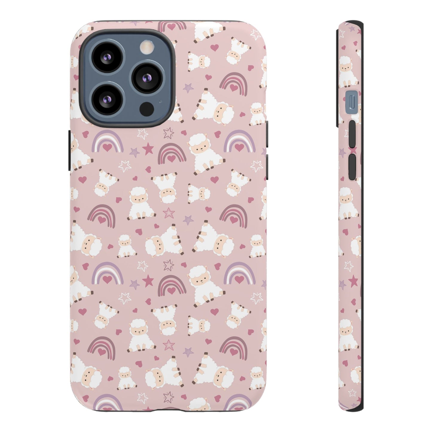 Cute Pastel Phone Case with Teddy Bears and Rainbows, Durable Phone Cover, Trendy Mobile Accessory, Gifts for Her, Birthday Must-Have