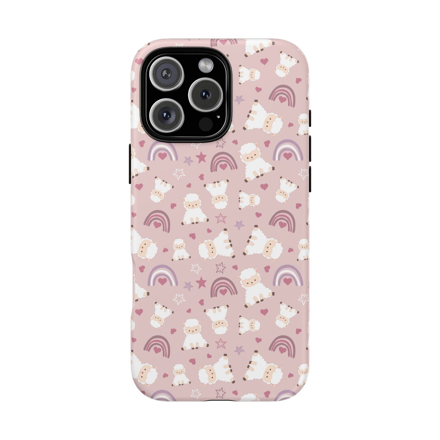 Cute Pastel Phone Case with Teddy Bears and Rainbows, Durable Phone Cover, Trendy Mobile Accessory, Gifts for Her, Birthday Must-Have
