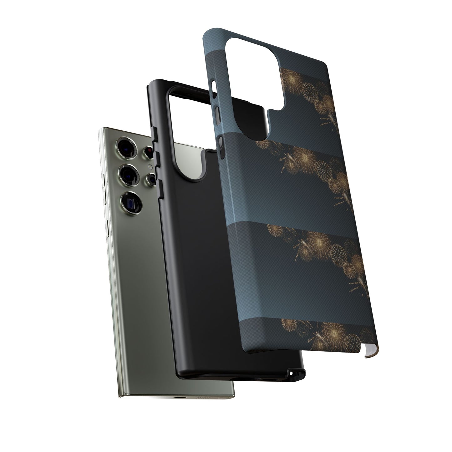 Elegant Fireworks Phone Case, Tough Phone Cover, Holiday Gift, Customizable Case, Premium Protection, Unique Design