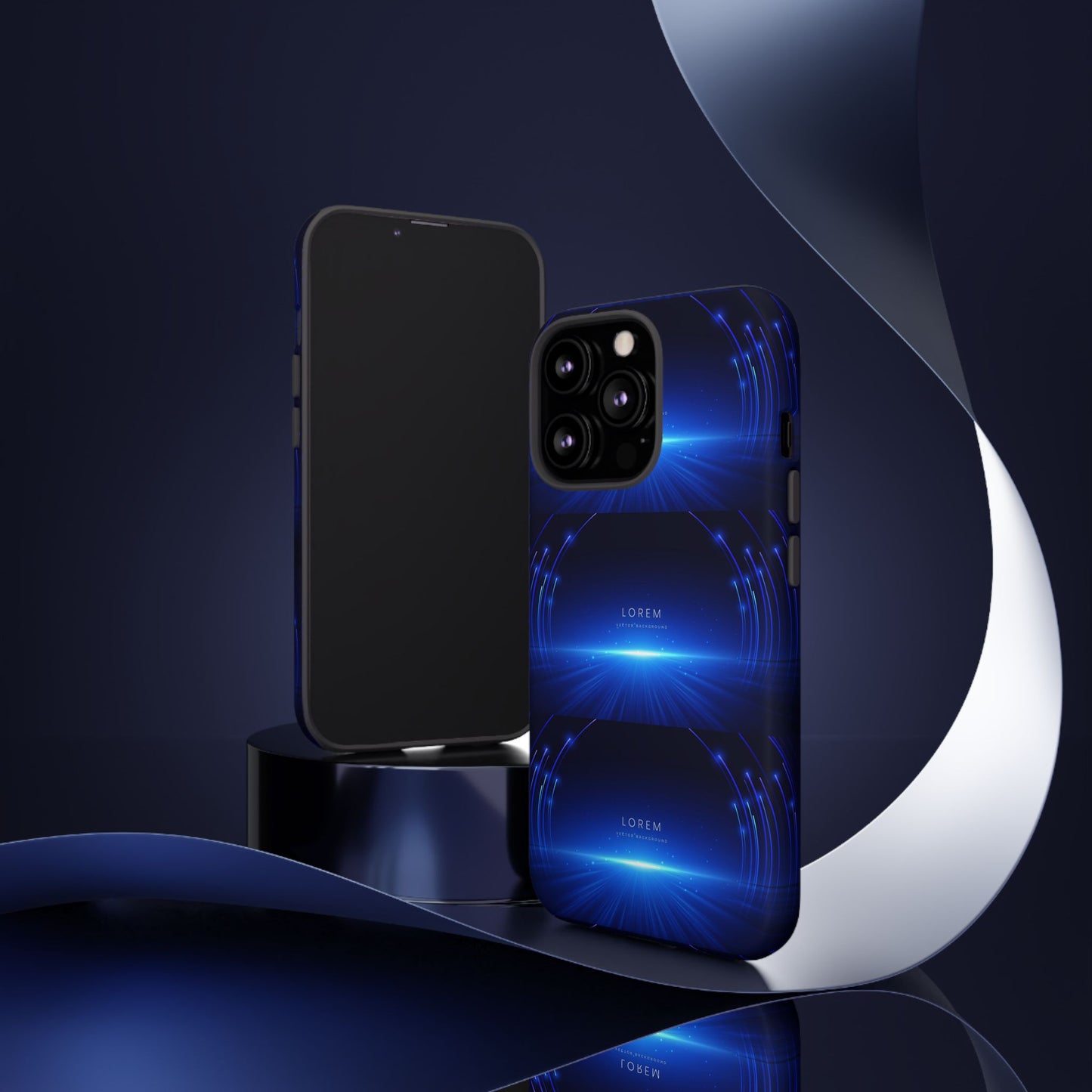 Tough Cases: Blue Lightwave Phone Case, Stylish Mobile Cover, Durable Protective Case, Gift for Tech Lovers, Trendy Gadget Accessory