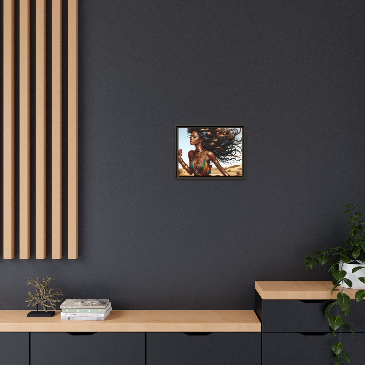 Framed Matte Canvas Art Print - Bohemian Elegance for Home Decor, African Woman Portrait, Gift for Art Lovers, Wall Decoration, [...]