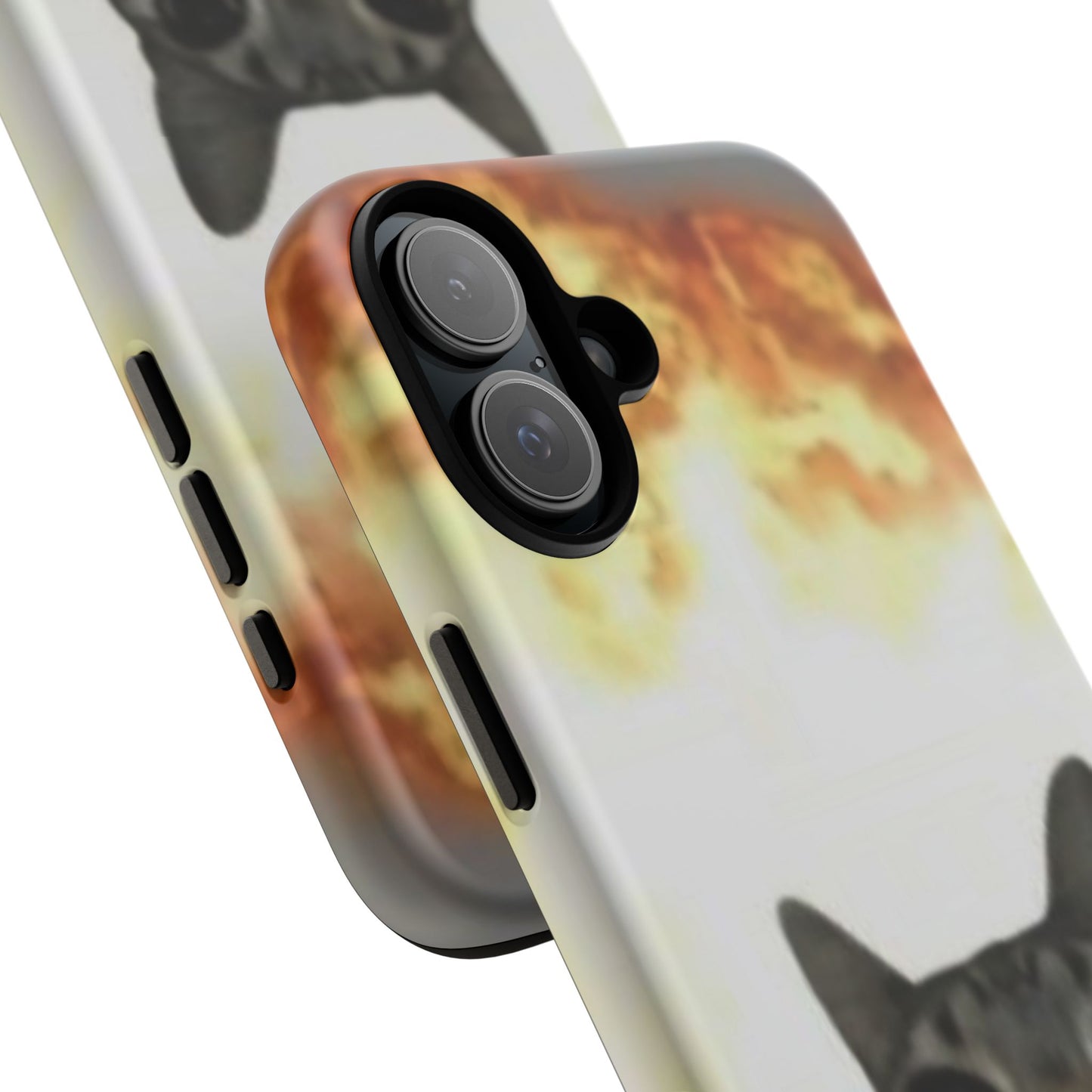 Cat-Themed Phone Case with Explosive Background, Tough Cases for Pet Lovers, Unique Gift for Cat Owners, Funny Animal Accessories, [...]