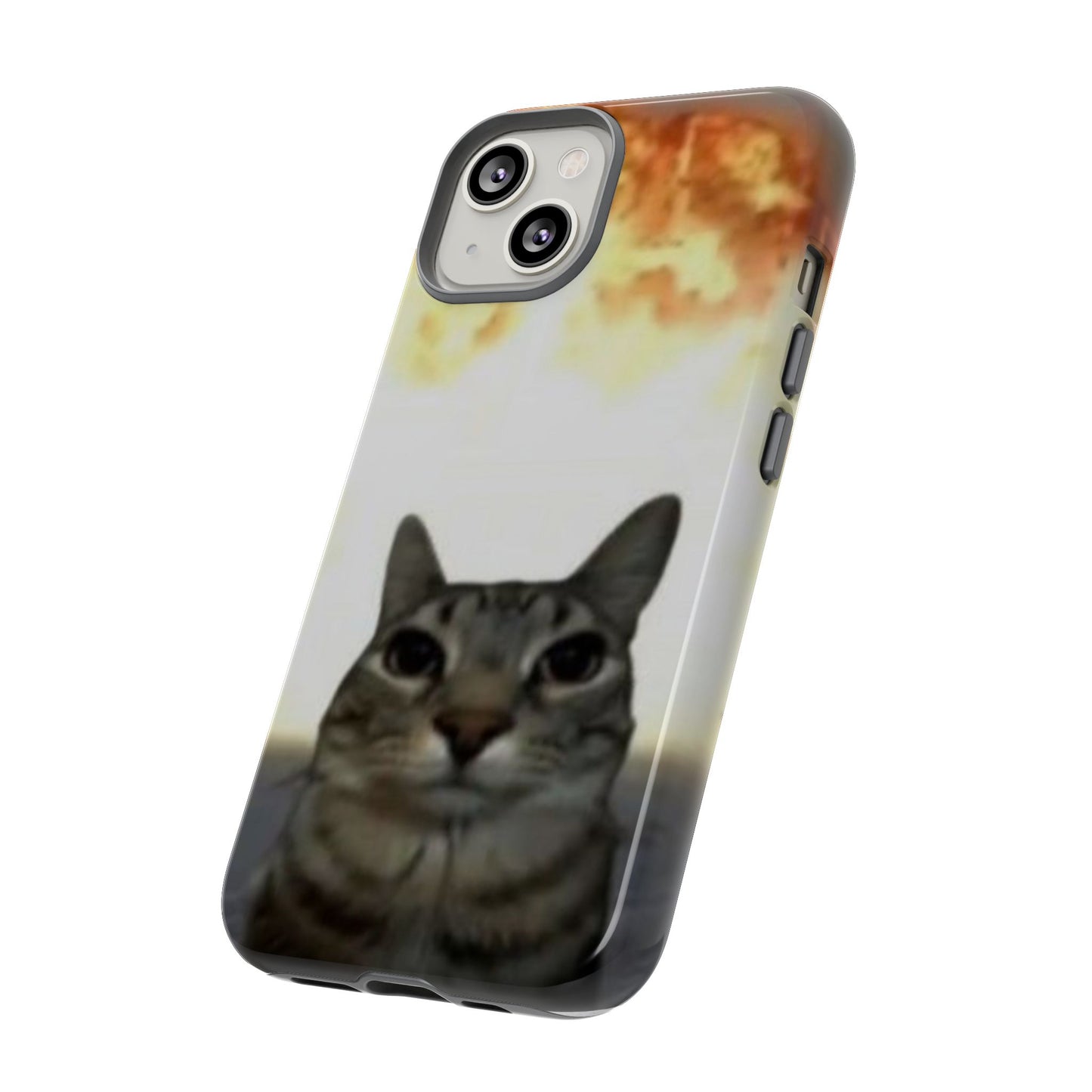Cat-Themed Phone Case with Explosive Background, Tough Cases for Pet Lovers, Unique Gift for Cat Owners, Funny Animal Accessories, [...]
