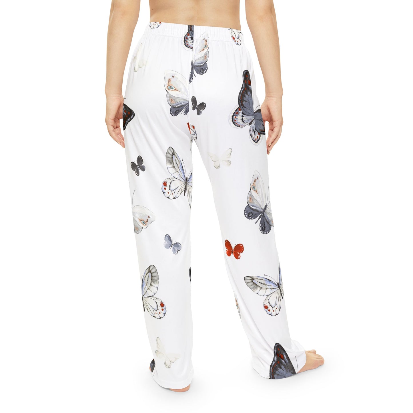 Butterfly Dreams Women's Pajama Pants, Cozy Sleepwear, Cute loungewear, Butterfly Print Pajama Trousers, Gift for Her