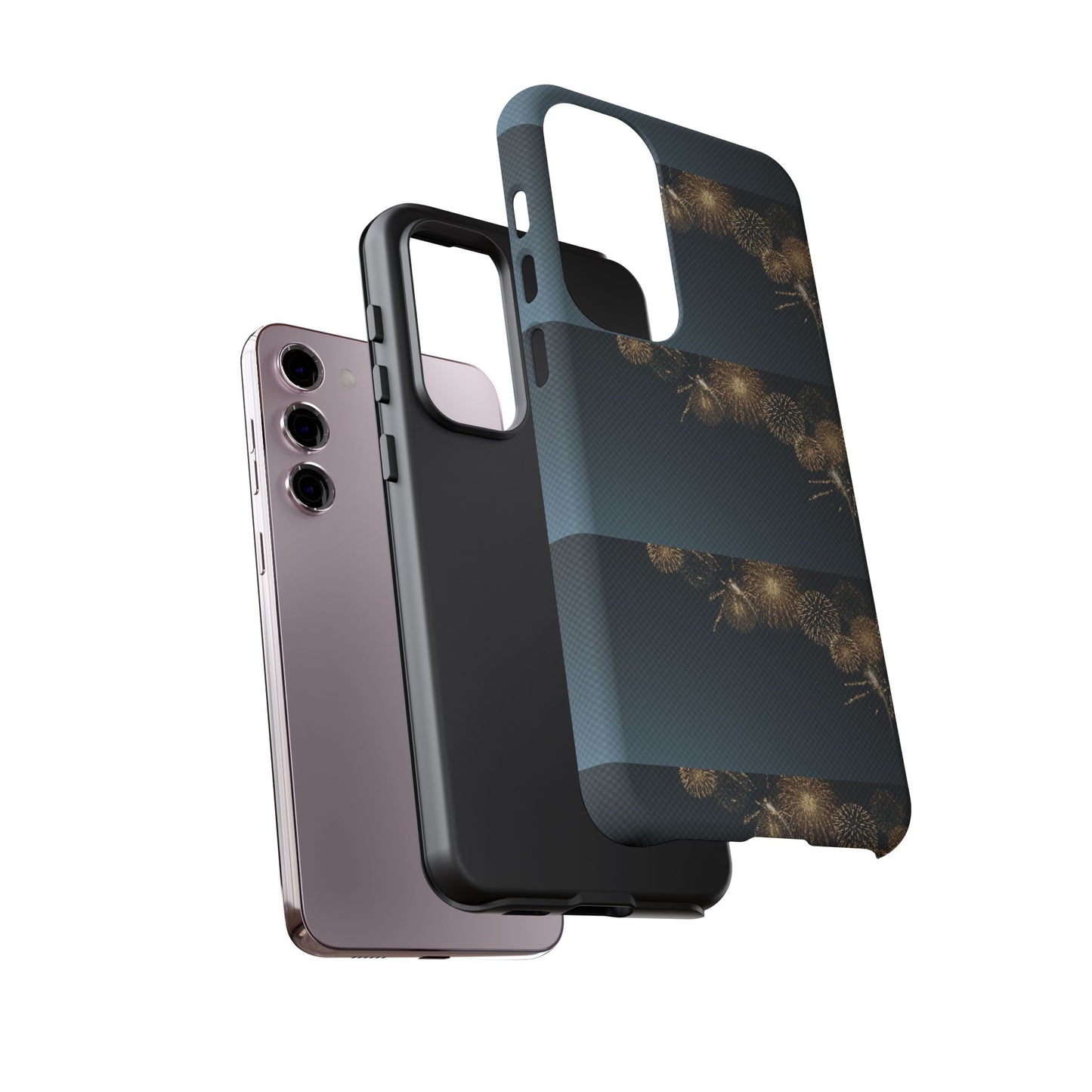 Elegant Fireworks Phone Case, Tough Phone Cover, Holiday Gift, Customizable Case, Premium Protection, Unique Design