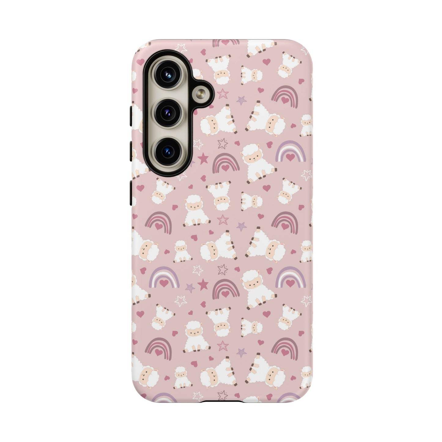 Cute Pastel Phone Case with Teddy Bears and Rainbows, Durable Phone Cover, Trendy Mobile Accessory, Gifts for Her, Birthday Must-Have