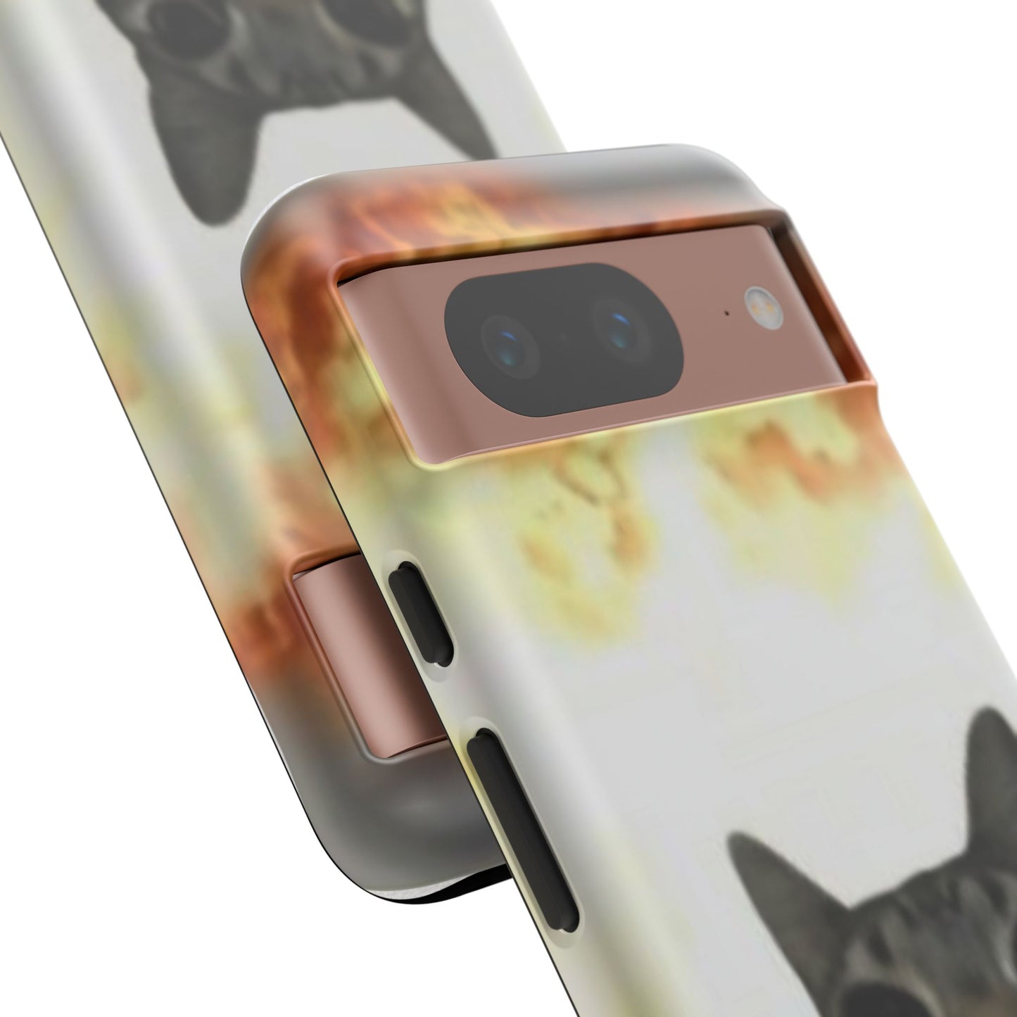 Cat-Themed Phone Case with Explosive Background, Tough Cases for Pet Lovers, Unique Gift for Cat Owners, Funny Animal Accessories, [...]