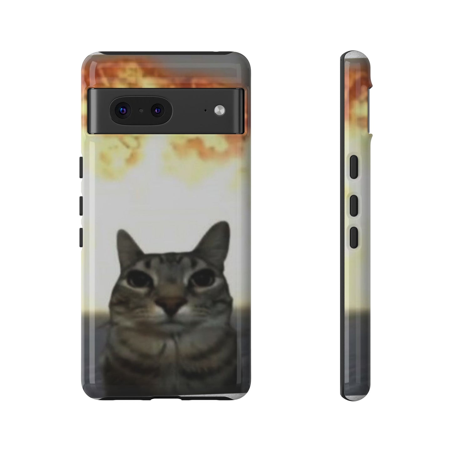 Cat-Themed Phone Case with Explosive Background, Tough Cases for Pet Lovers, Unique Gift for Cat Owners, Funny Animal Accessories, [...]