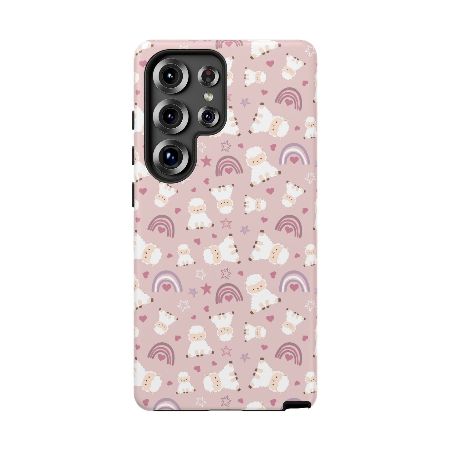 Cute Pastel Phone Case with Teddy Bears and Rainbows, Durable Phone Cover, Trendy Mobile Accessory, Gifts for Her, Birthday Must-Have