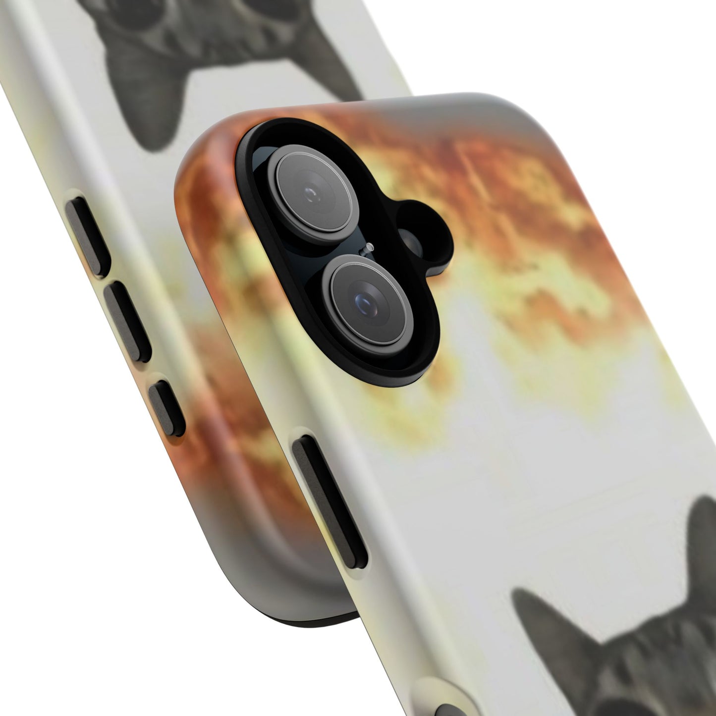 Cat-Themed Phone Case with Explosive Background, Tough Cases for Pet Lovers, Unique Gift for Cat Owners, Funny Animal Accessories, [...]