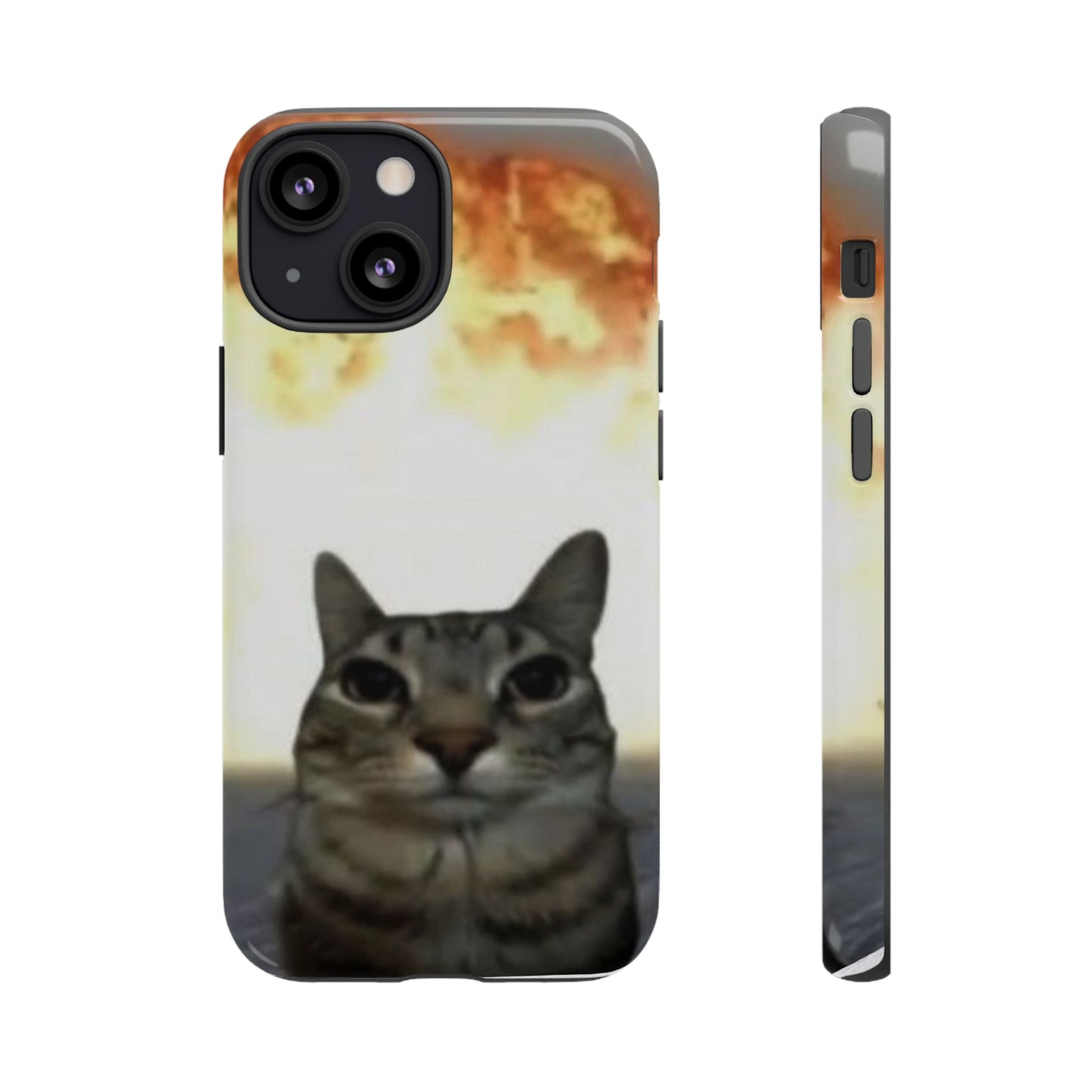 Cat-Themed Phone Case with Explosive Background, Tough Cases for Pet Lovers, Unique Gift for Cat Owners, Funny Animal Accessories, [...]