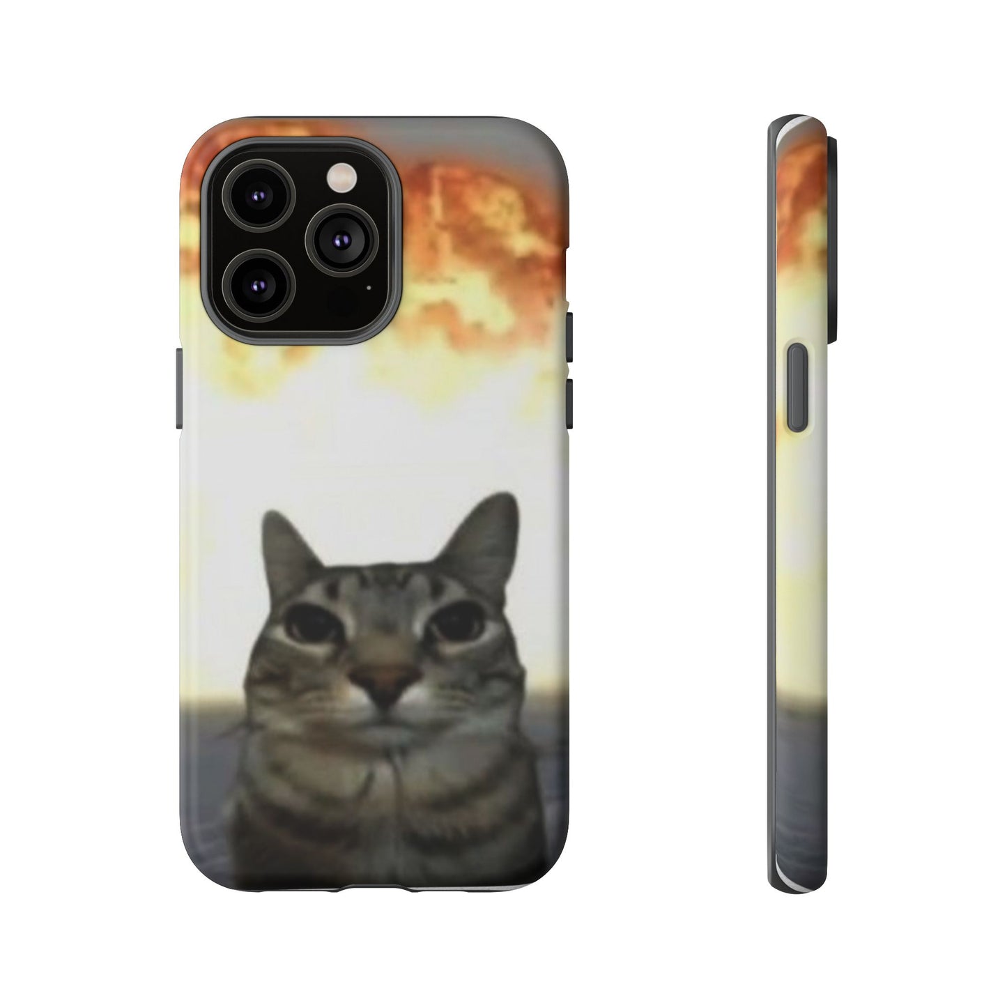 Cat-Themed Phone Case with Explosive Background, Tough Cases for Pet Lovers, Unique Gift for Cat Owners, Funny Animal Accessories, [...]