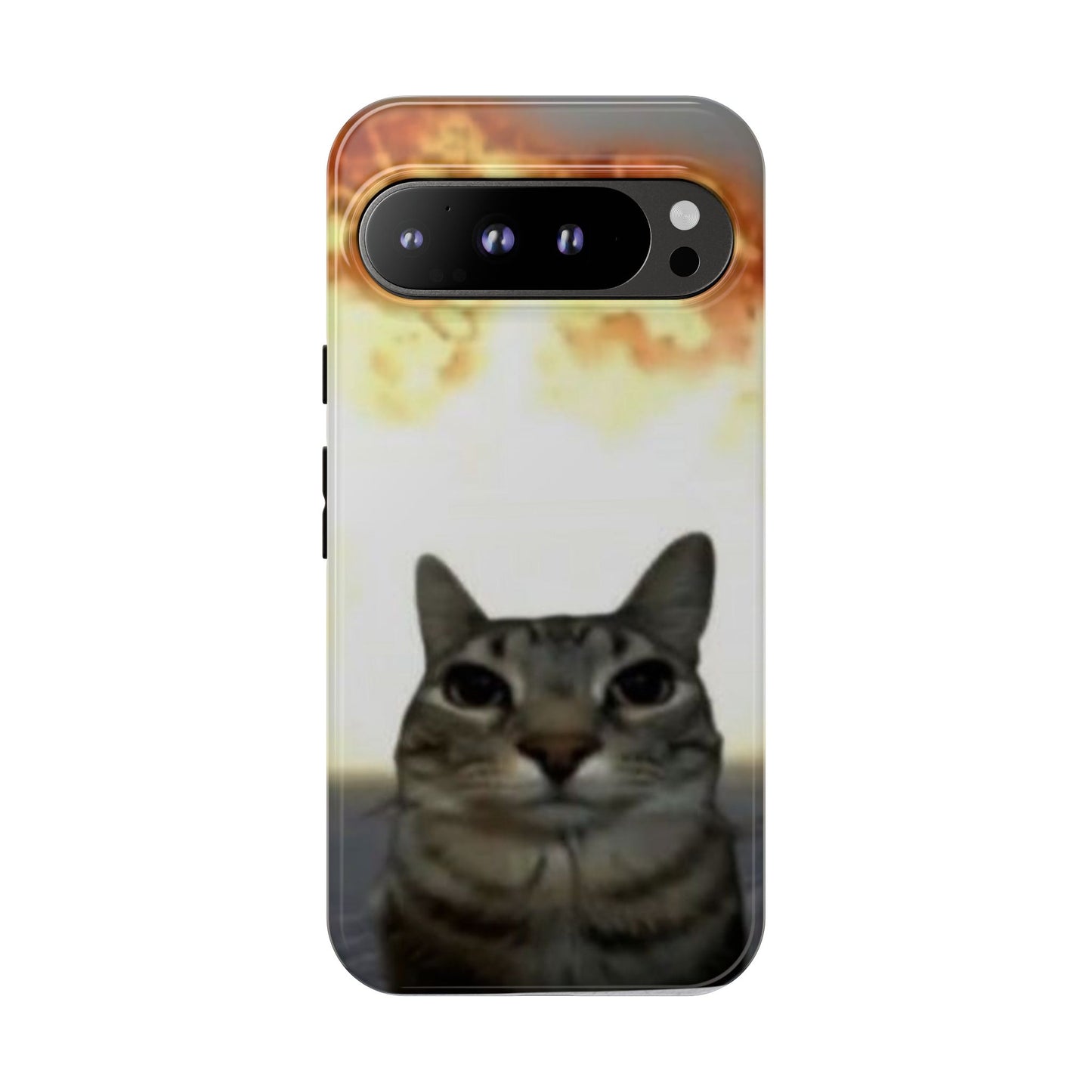 Cat-Themed Phone Case with Explosive Background, Tough Cases for Pet Lovers, Unique Gift for Cat Owners, Funny Animal Accessories, [...]