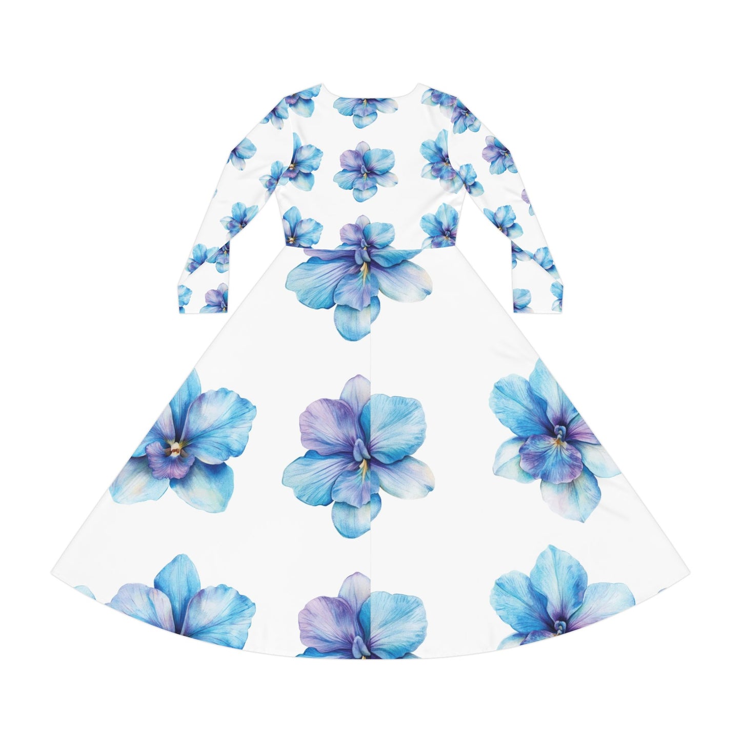 Floral Women's Long Sleeve Dance Dress, Elegant Floral Dress, Spring Dance Outfit, Girls' Party Dress, Date Night Dress, Birthday Dress