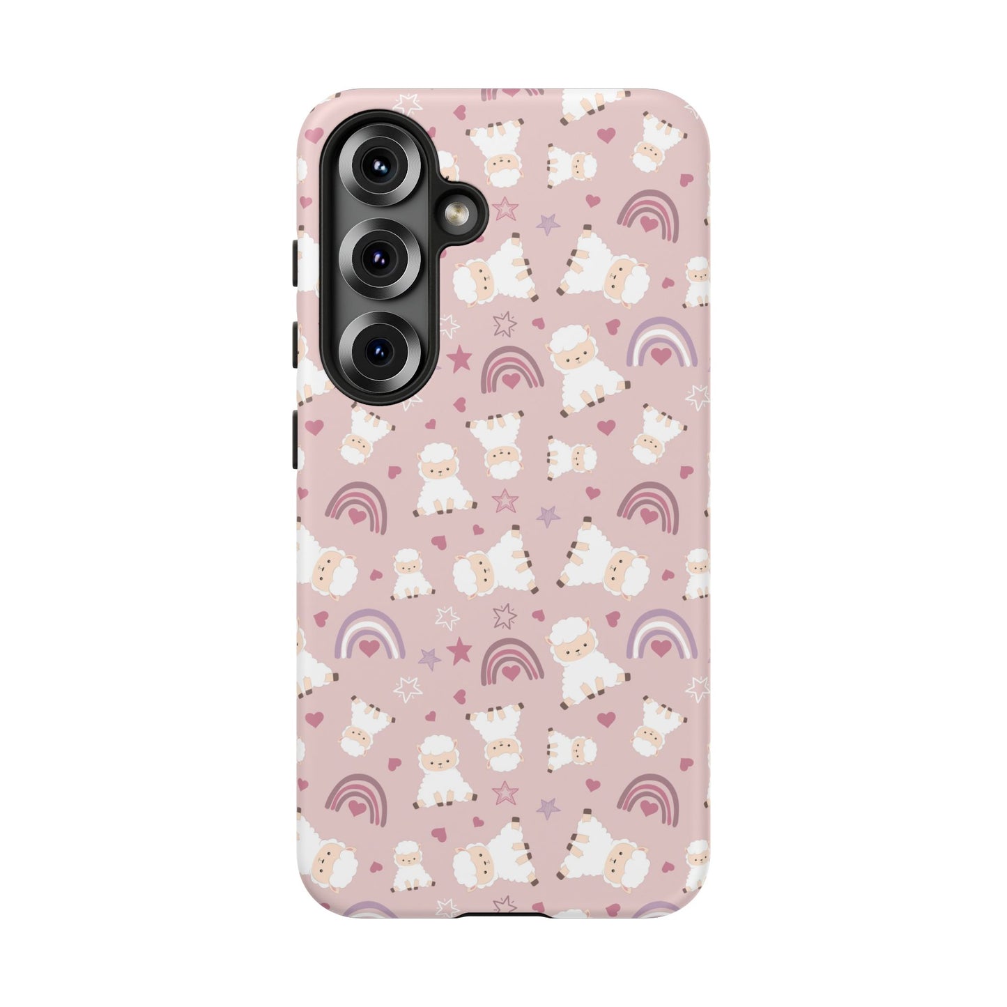 Cute Pastel Phone Case with Teddy Bears and Rainbows, Durable Phone Cover, Trendy Mobile Accessory, Gifts for Her, Birthday Must-Have