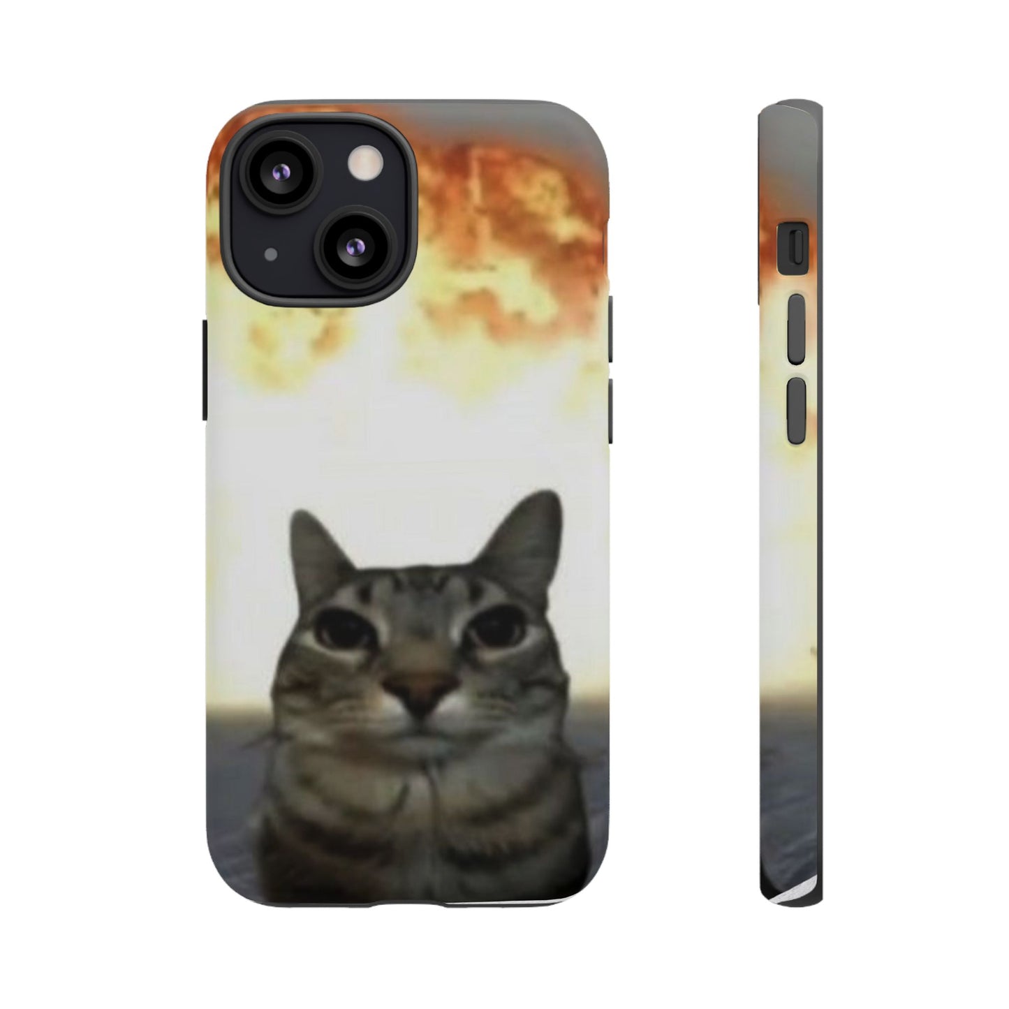 Cat-Themed Phone Case with Explosive Background, Tough Cases for Pet Lovers, Unique Gift for Cat Owners, Funny Animal Accessories, [...]