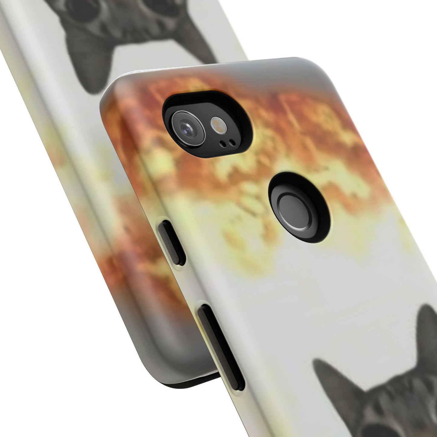 Cat-Themed Phone Case with Explosive Background, Tough Cases for Pet Lovers, Unique Gift for Cat Owners, Funny Animal Accessories, [...]