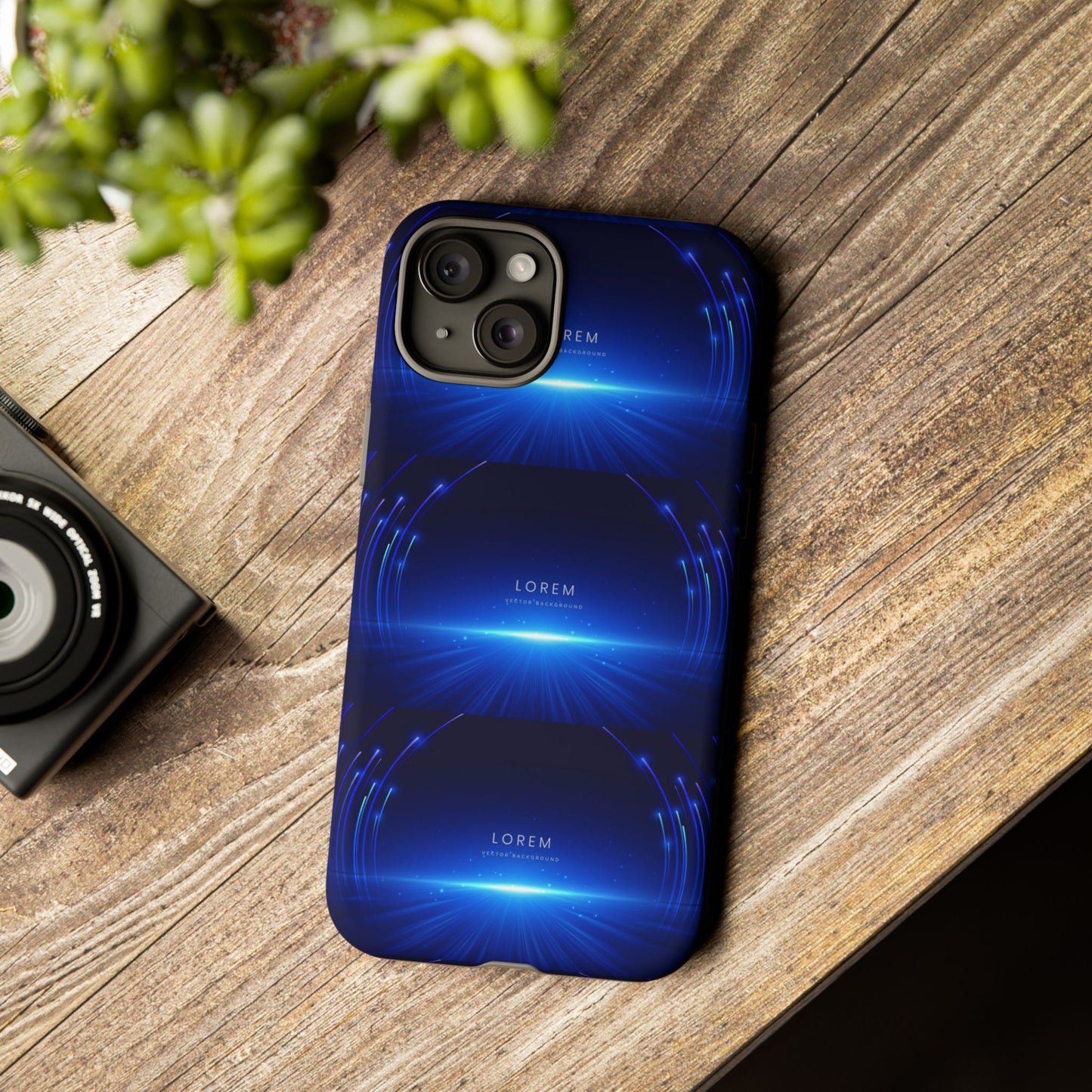 Tough Cases: Blue Lightwave Phone Case, Stylish Mobile Cover, Durable Protective Case, Gift for Tech Lovers, Trendy Gadget Accessory