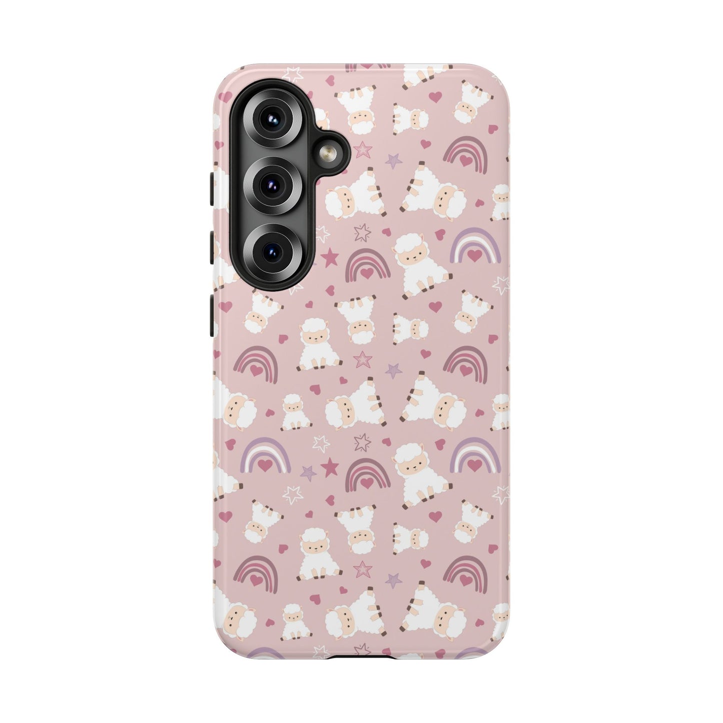 Cute Pastel Phone Case with Teddy Bears and Rainbows, Durable Phone Cover, Trendy Mobile Accessory, Gifts for Her, Birthday Must-Have