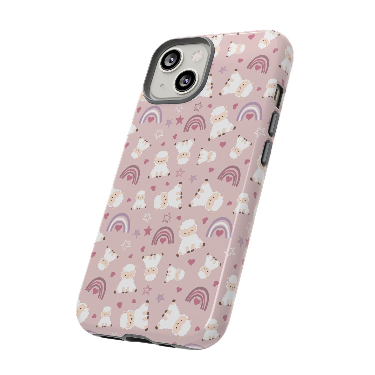 Cute Pastel Phone Case with Teddy Bears and Rainbows, Durable Phone Cover, Trendy Mobile Accessory, Gifts for Her, Birthday Must-Have