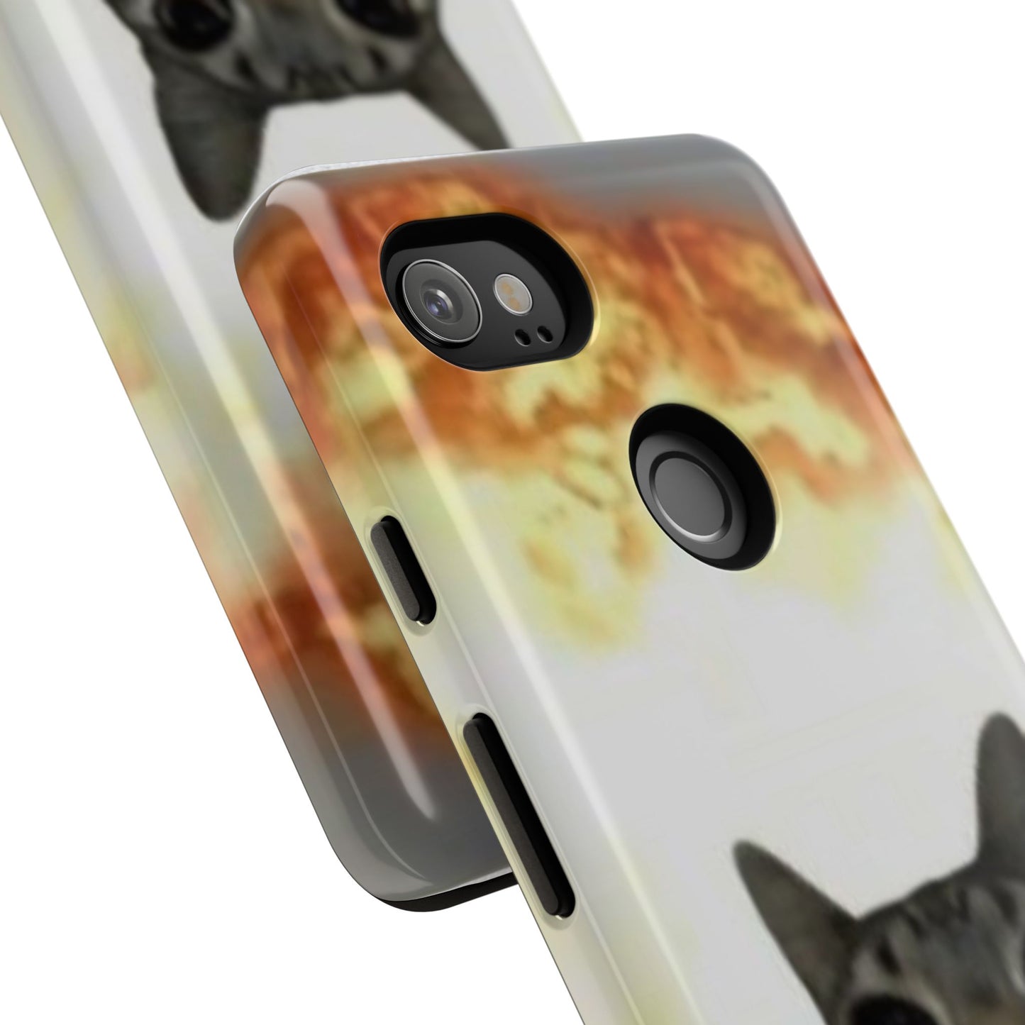 Cat-Themed Phone Case with Explosive Background, Tough Cases for Pet Lovers, Unique Gift for Cat Owners, Funny Animal Accessories, [...]