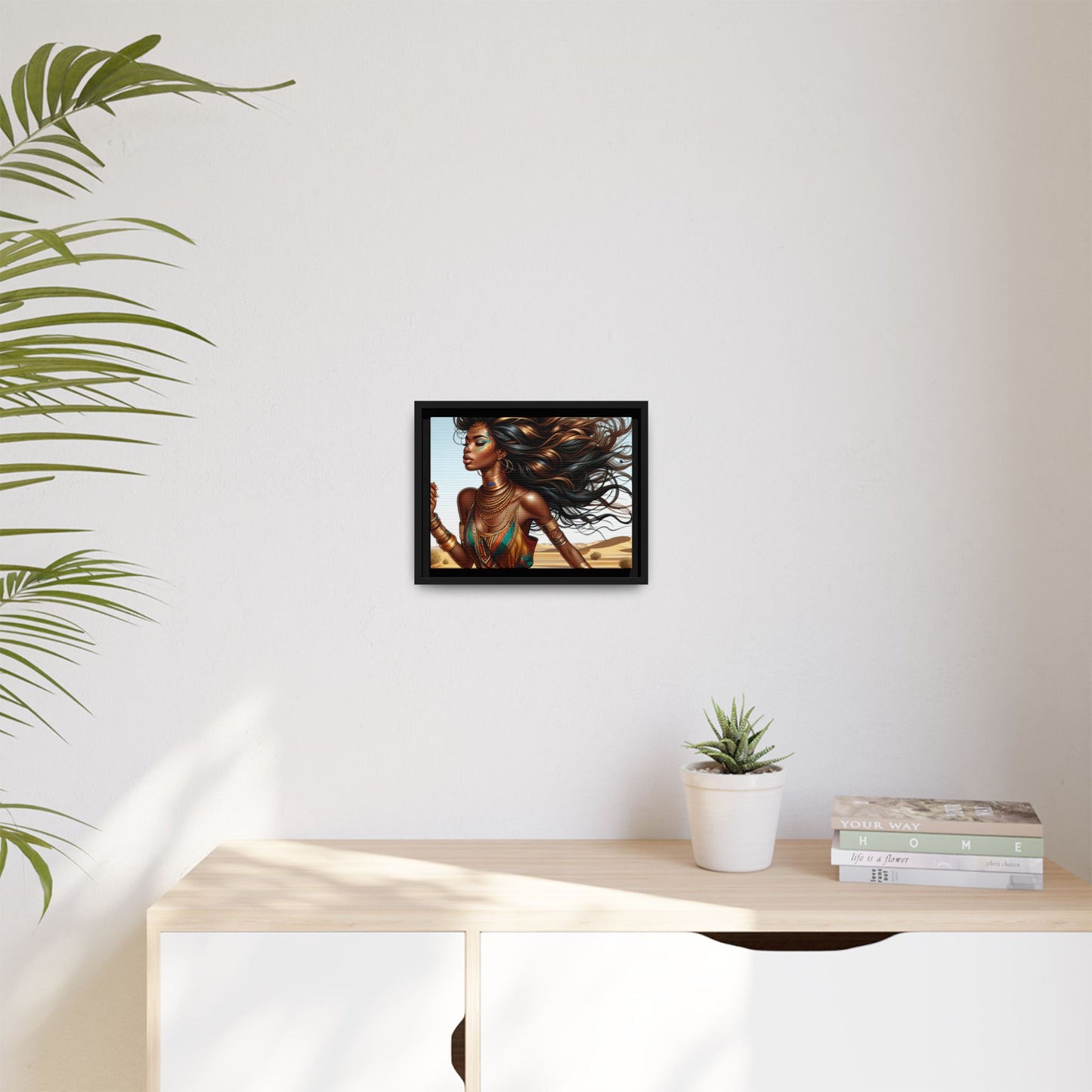 Framed Matte Canvas Art Print - Bohemian Elegance for Home Decor, African Woman Portrait, Gift for Art Lovers, Wall Decoration, [...]