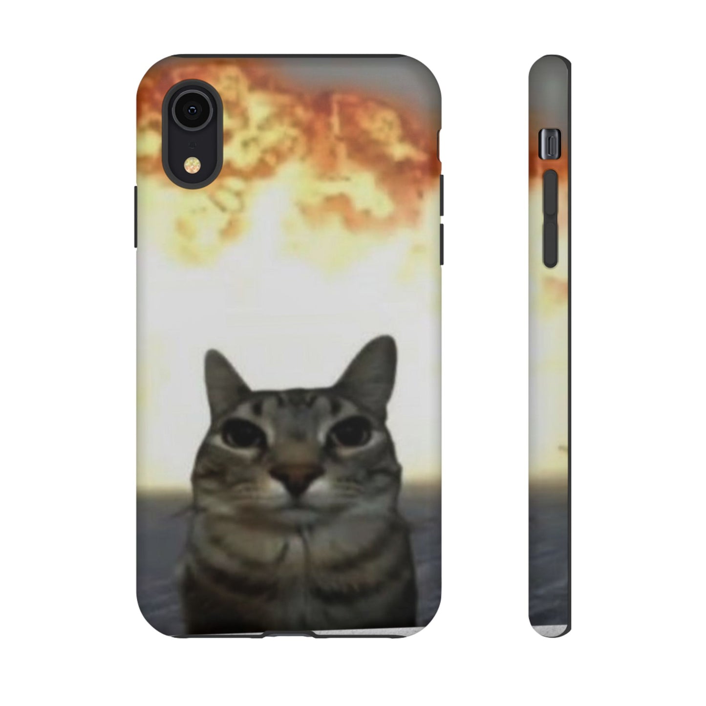 Cat-Themed Phone Case with Explosive Background, Tough Cases for Pet Lovers, Unique Gift for Cat Owners, Funny Animal Accessories, [...]