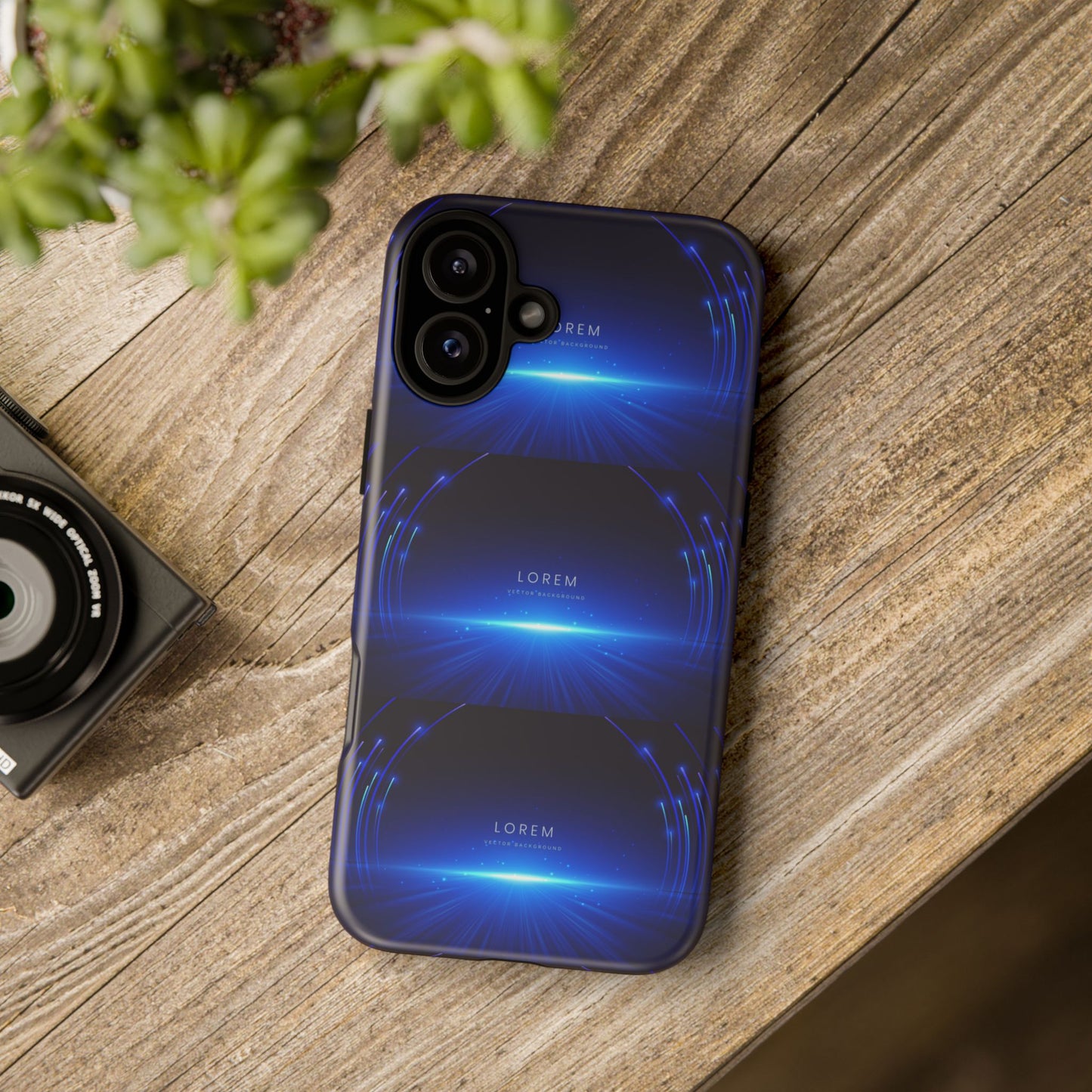 Tough Cases: Blue Lightwave Phone Case, Stylish Mobile Cover, Durable Protective Case, Gift for Tech Lovers, Trendy Gadget Accessory