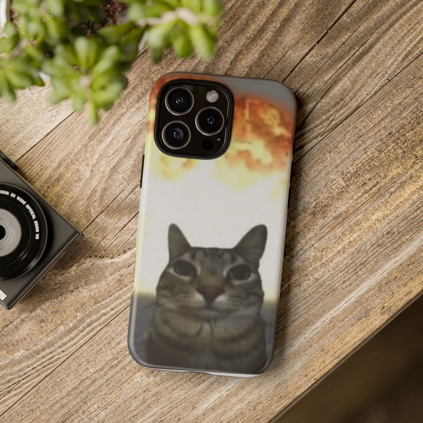 Cat-Themed Phone Case with Explosive Background, Tough Cases for Pet Lovers, Unique Gift for Cat Owners, Funny Animal Accessories, [...]