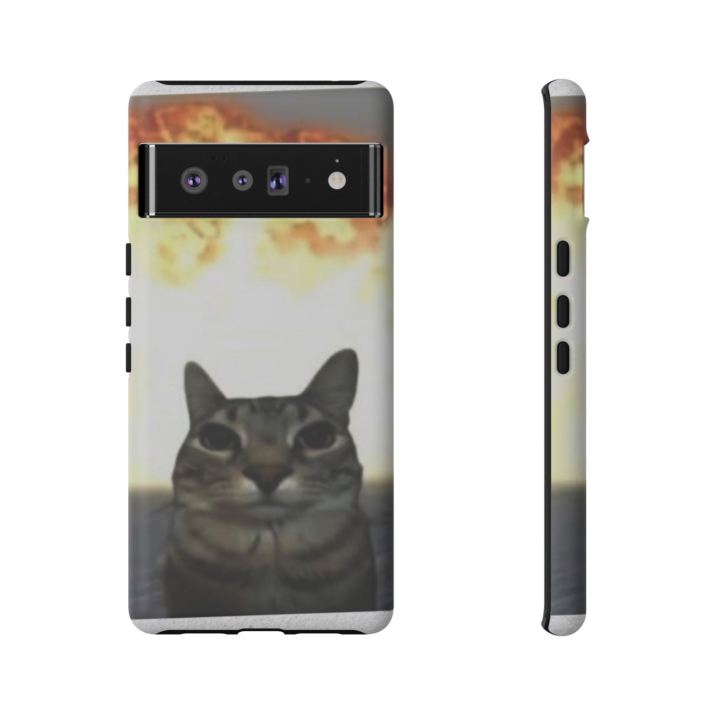 Cat-Themed Phone Case with Explosive Background, Tough Cases for Pet Lovers, Unique Gift for Cat Owners, Funny Animal Accessories, [...]
