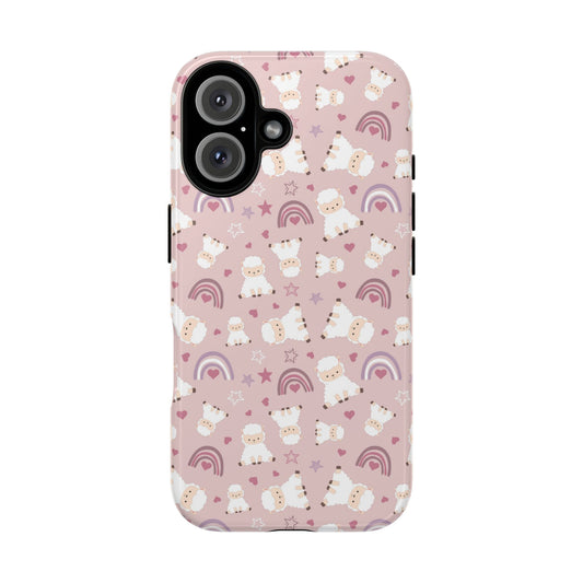 Cute Pastel Phone Case with Teddy Bears and Rainbows, Durable Phone Cover, Trendy Mobile Accessory, Gifts for Her, Birthday Must-Have