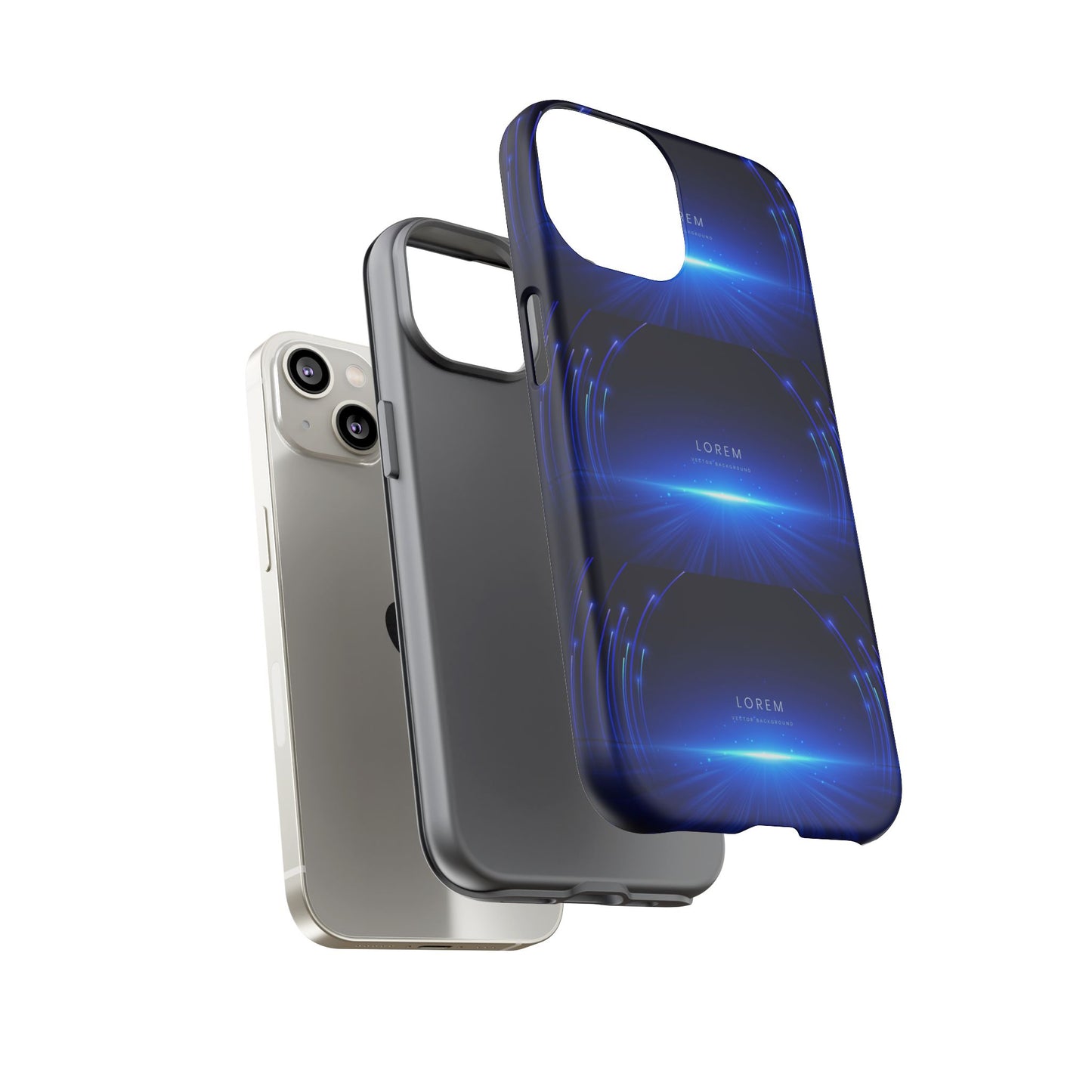 Tough Cases: Blue Lightwave Phone Case, Stylish Mobile Cover, Durable Protective Case, Gift for Tech Lovers, Trendy Gadget Accessory
