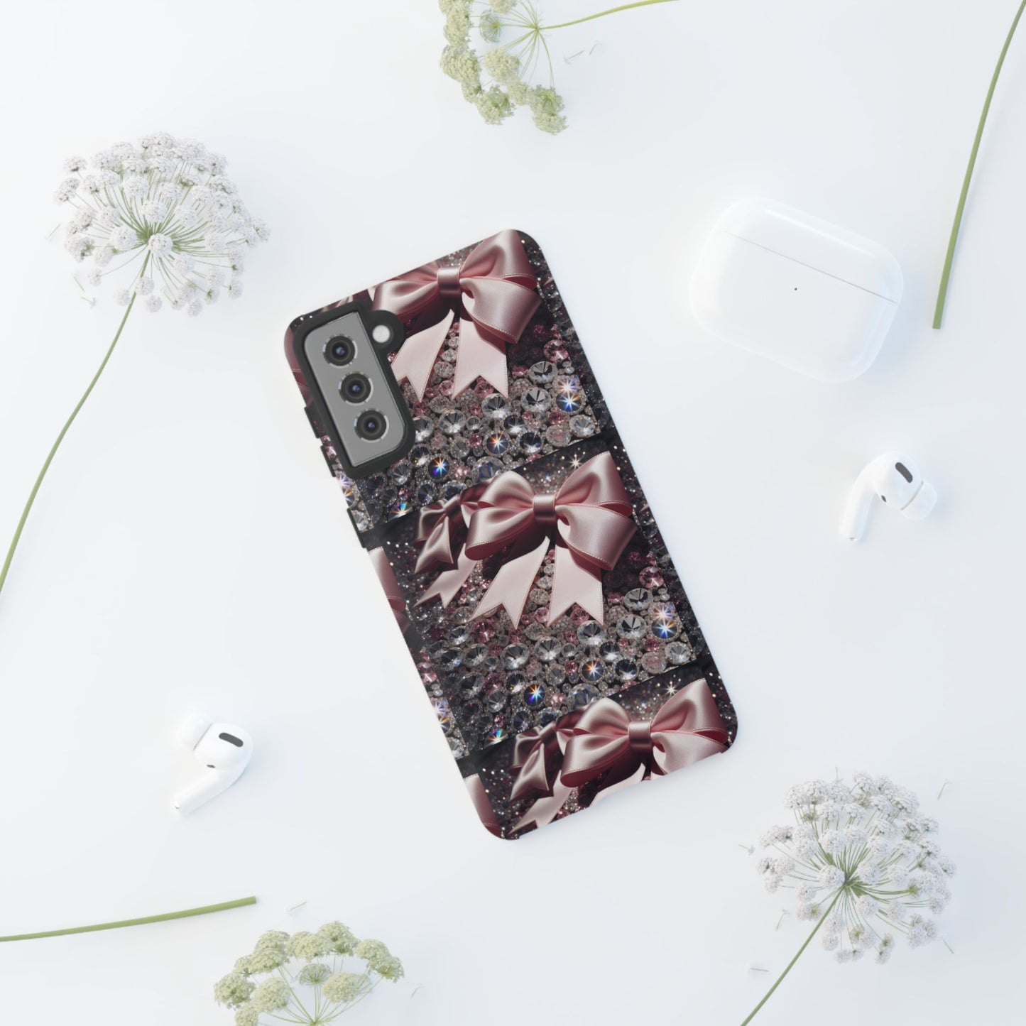 Sparkling Glam Phone Case, Tough Cases, Gift for Her, Stylish Cell Phone Accessories, Blinged Out Designs, Holiday Gifts