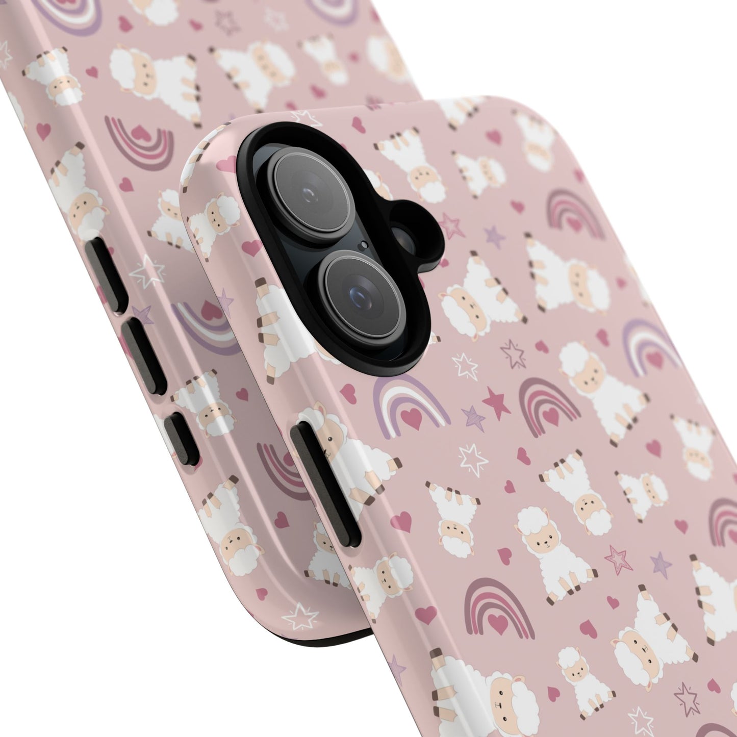 Cute Pastel Phone Case with Teddy Bears and Rainbows, Durable Phone Cover, Trendy Mobile Accessory, Gifts for Her, Birthday Must-Have
