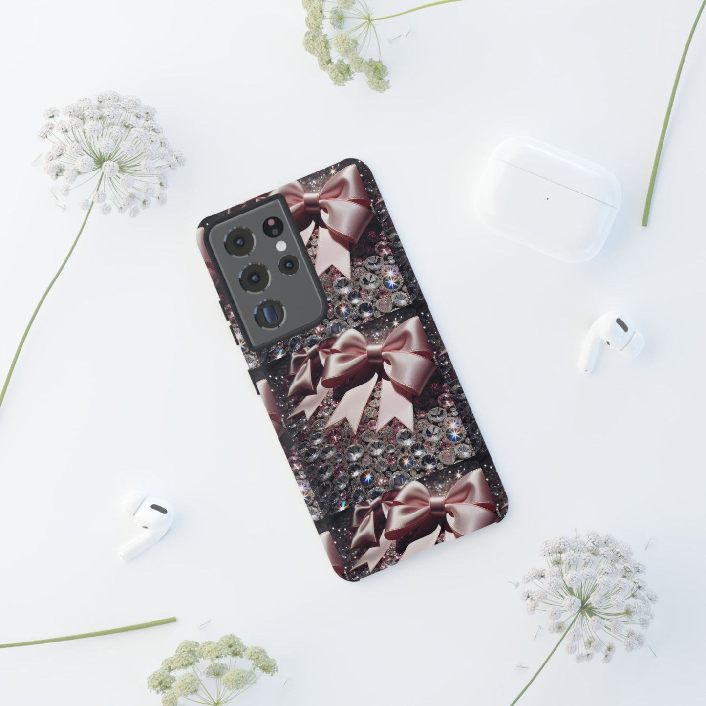 Sparkling Glam Phone Case, Tough Cases, Gift for Her, Stylish Cell Phone Accessories, Blinged Out Designs, Holiday Gifts
