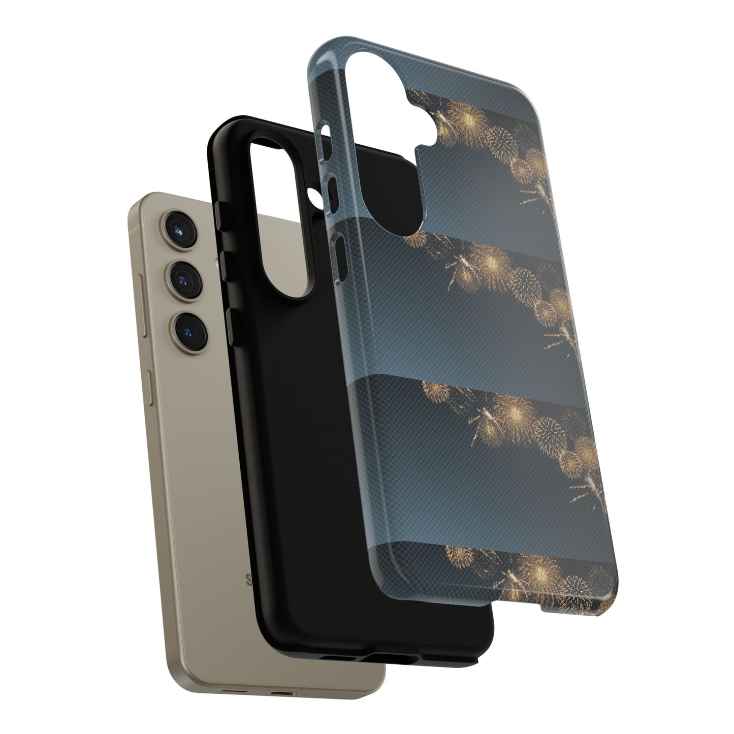Elegant Fireworks Phone Case, Tough Phone Cover, Holiday Gift, Customizable Case, Premium Protection, Unique Design