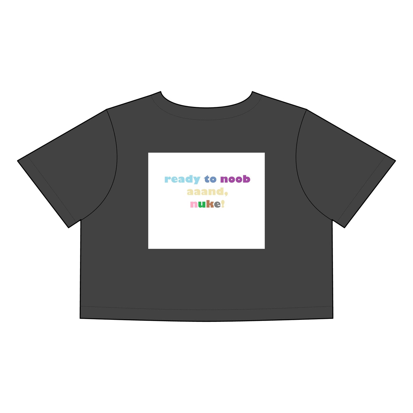 Gaming Humor Crop Tee, Fun Casual Tee, Gamer's Gift, Foodie Apparel, Snack Lover Shirt, Playful Fashion