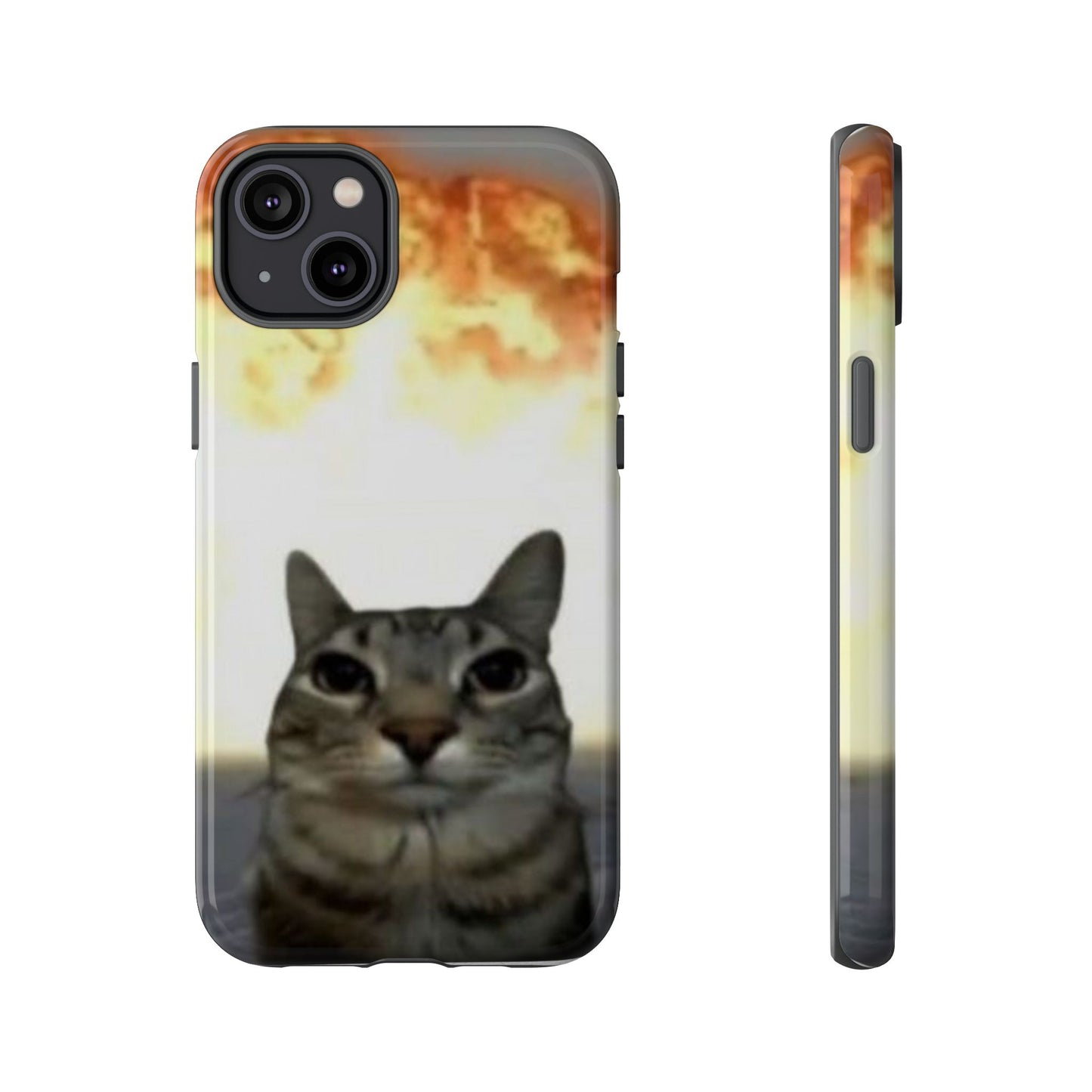 Cat-Themed Phone Case with Explosive Background, Tough Cases for Pet Lovers, Unique Gift for Cat Owners, Funny Animal Accessories, [...]