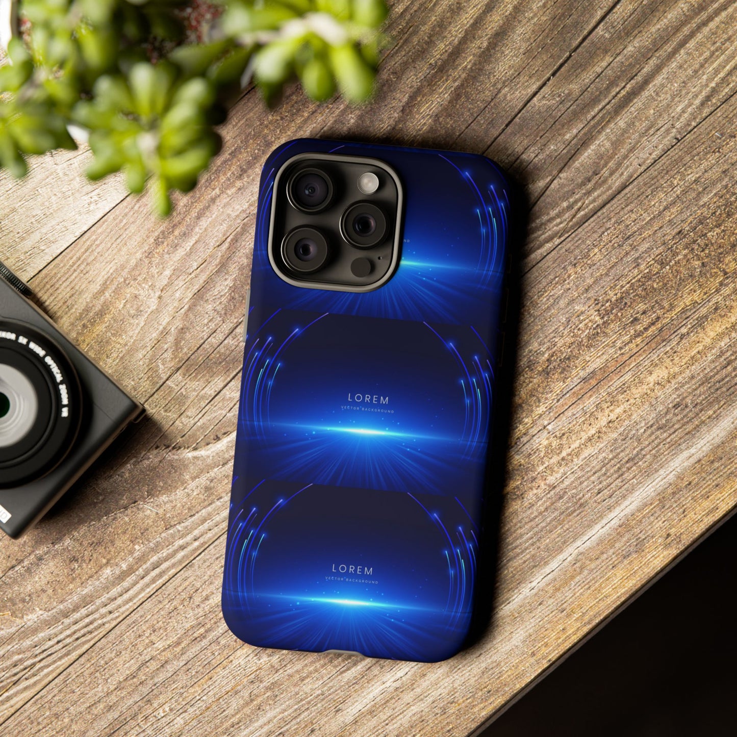 Tough Cases: Blue Lightwave Phone Case, Stylish Mobile Cover, Durable Protective Case, Gift for Tech Lovers, Trendy Gadget Accessory