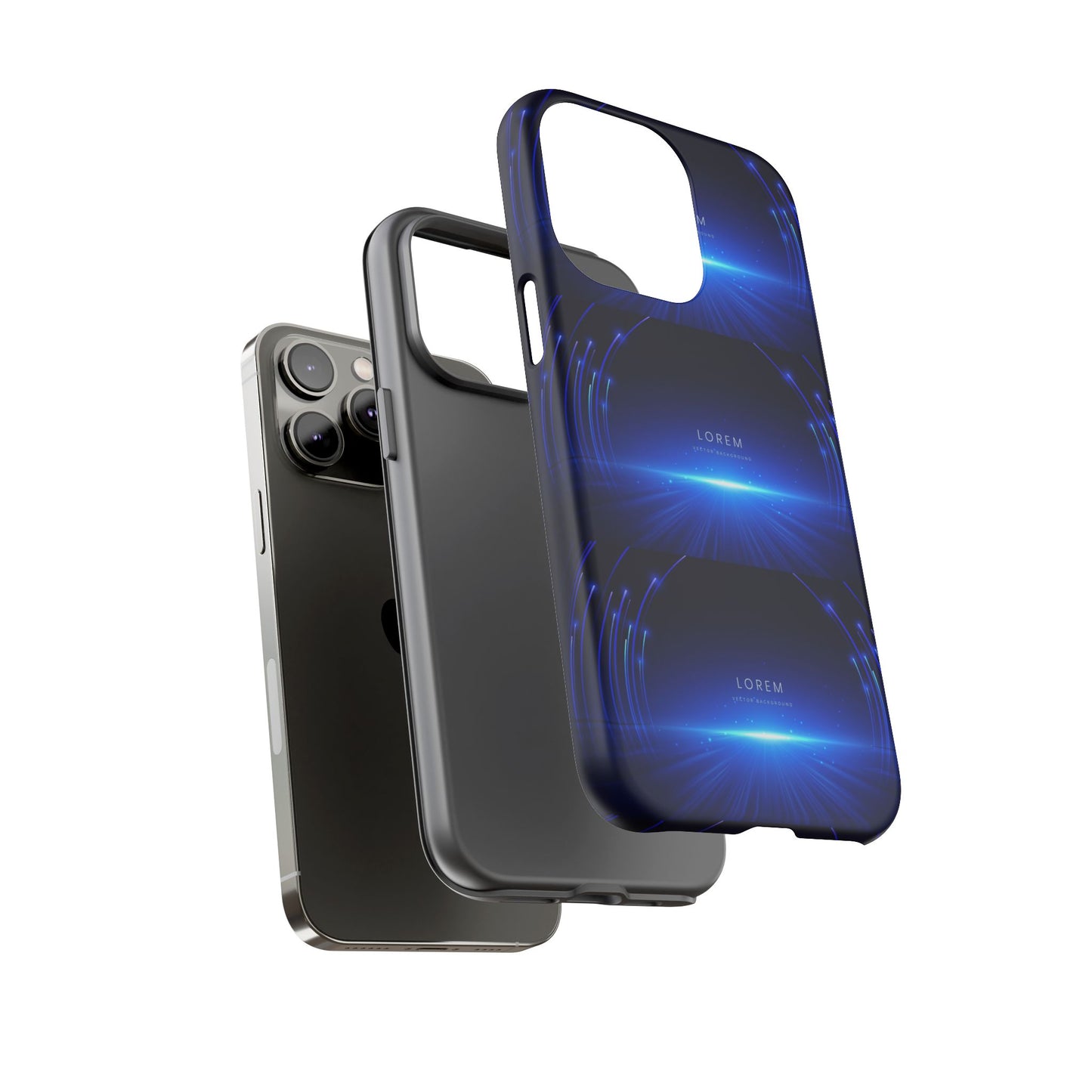 Tough Cases: Blue Lightwave Phone Case, Stylish Mobile Cover, Durable Protective Case, Gift for Tech Lovers, Trendy Gadget Accessory