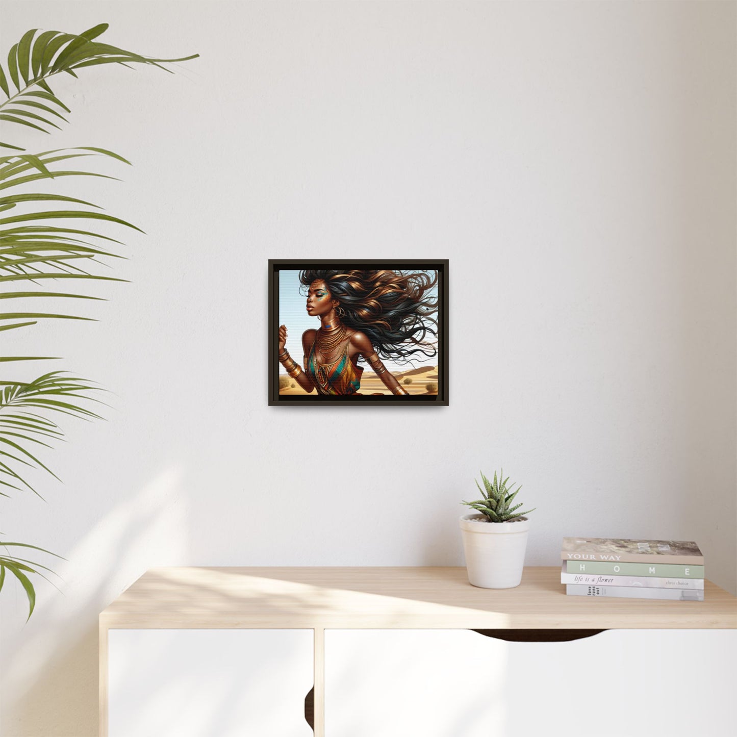 Framed Matte Canvas Art Print - Bohemian Elegance for Home Decor, African Woman Portrait, Gift for Art Lovers, Wall Decoration, [...]