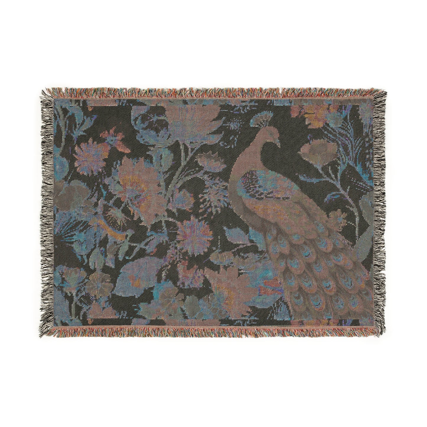Peacock Woven Blanket | Cozy Home Décor, Perfect for Living Room, Gift for Nature Lovers, Elegant Throw for Any Occasion