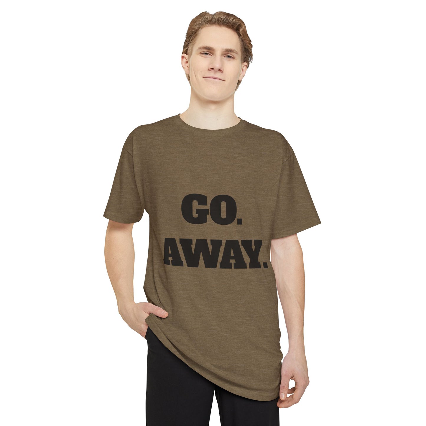 Unisex Long Body Urban Tee - Rebellious Graphic T-Shirt for Introverts, Go Away Shirt, Mood Tee, Casual Wear, Fun Gift