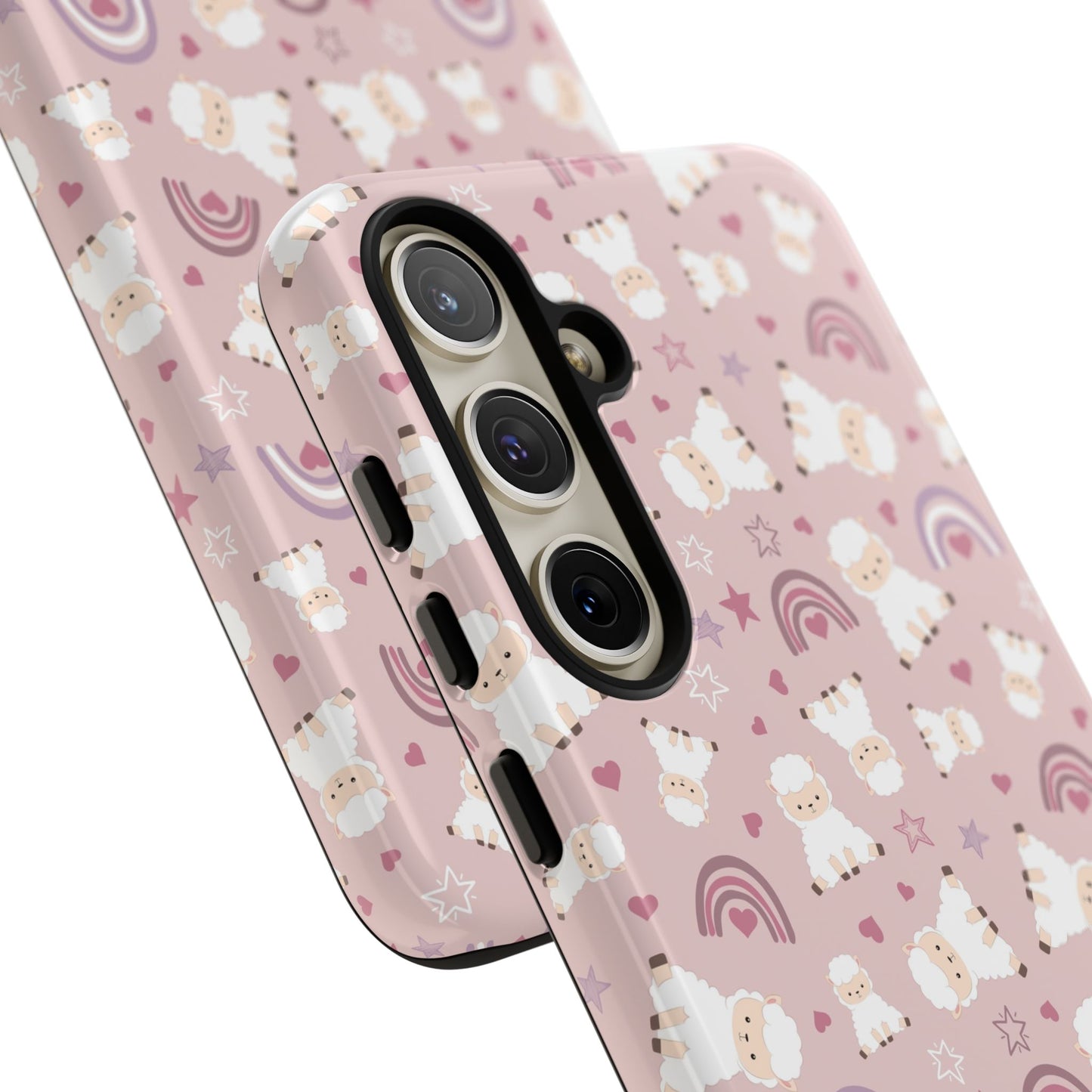 Cute Pastel Phone Case with Teddy Bears and Rainbows, Durable Phone Cover, Trendy Mobile Accessory, Gifts for Her, Birthday Must-Have