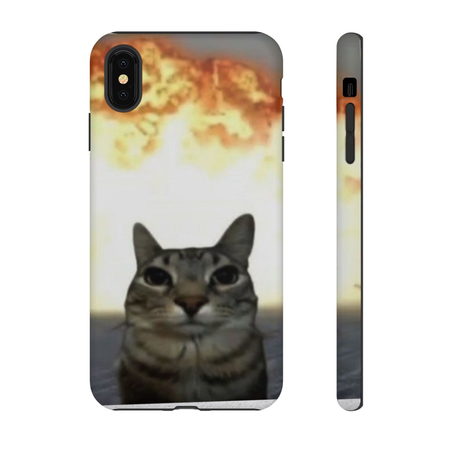 Cat-Themed Phone Case with Explosive Background, Tough Cases for Pet Lovers, Unique Gift for Cat Owners, Funny Animal Accessories, [...]