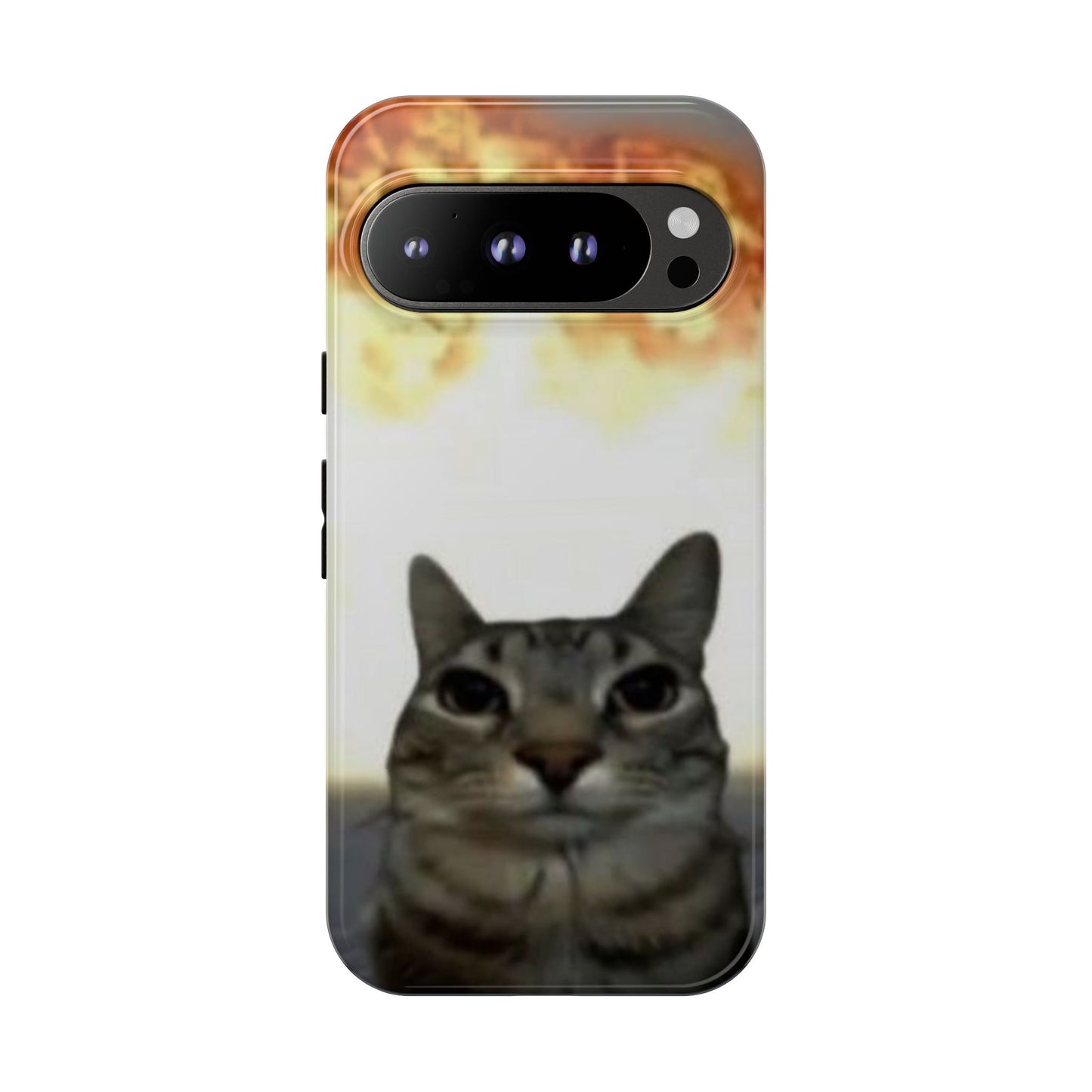 Cat-Themed Phone Case with Explosive Background, Tough Cases for Pet Lovers, Unique Gift for Cat Owners, Funny Animal Accessories, [...]