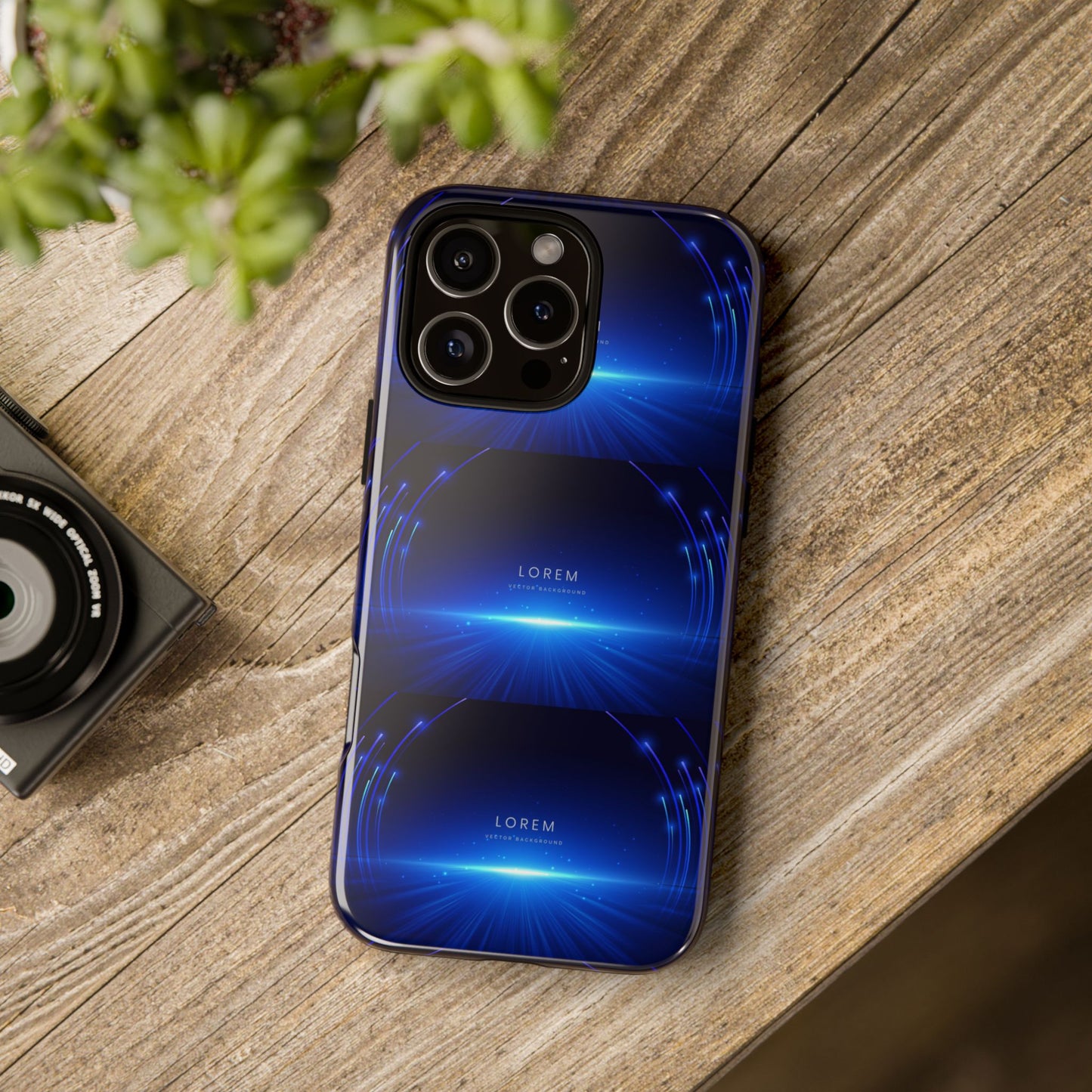 Tough Cases: Blue Lightwave Phone Case, Stylish Mobile Cover, Durable Protective Case, Gift for Tech Lovers, Trendy Gadget Accessory
