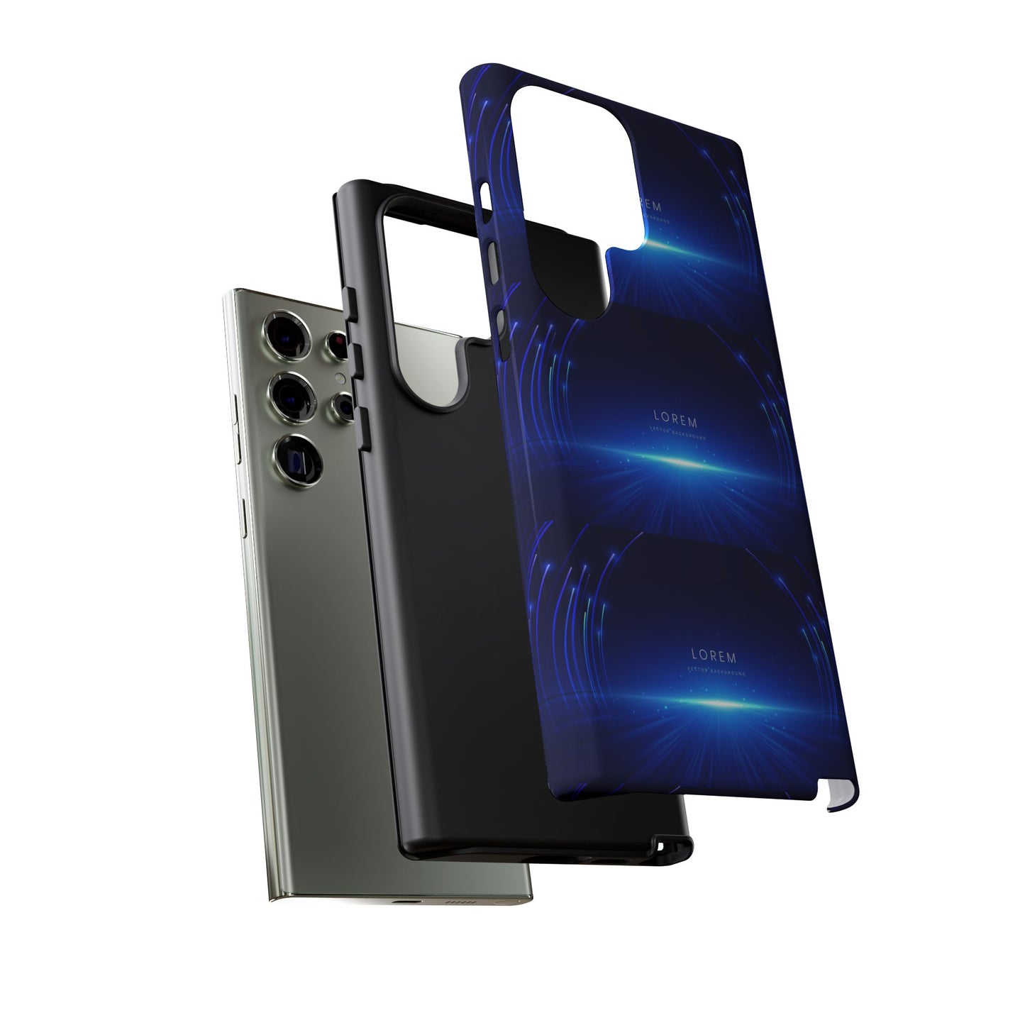 Tough Cases: Blue Lightwave Phone Case, Stylish Mobile Cover, Durable Protective Case, Gift for Tech Lovers, Trendy Gadget Accessory
