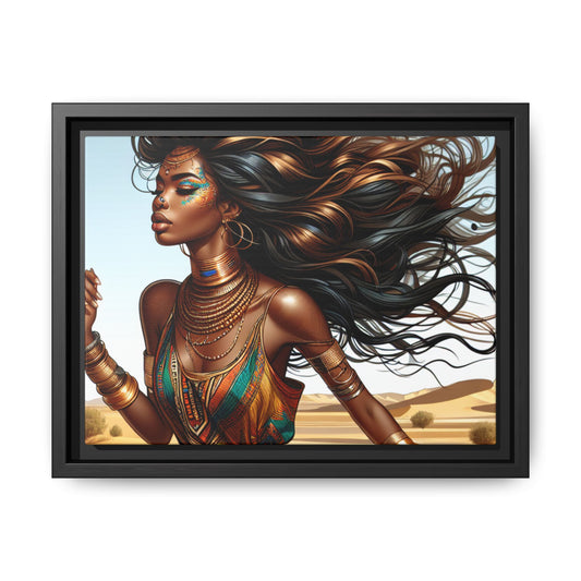 Framed Matte Canvas Art Print - Bohemian Elegance for Home Decor, African Woman Portrait, Gift for Art Lovers, Wall Decoration, [...]
