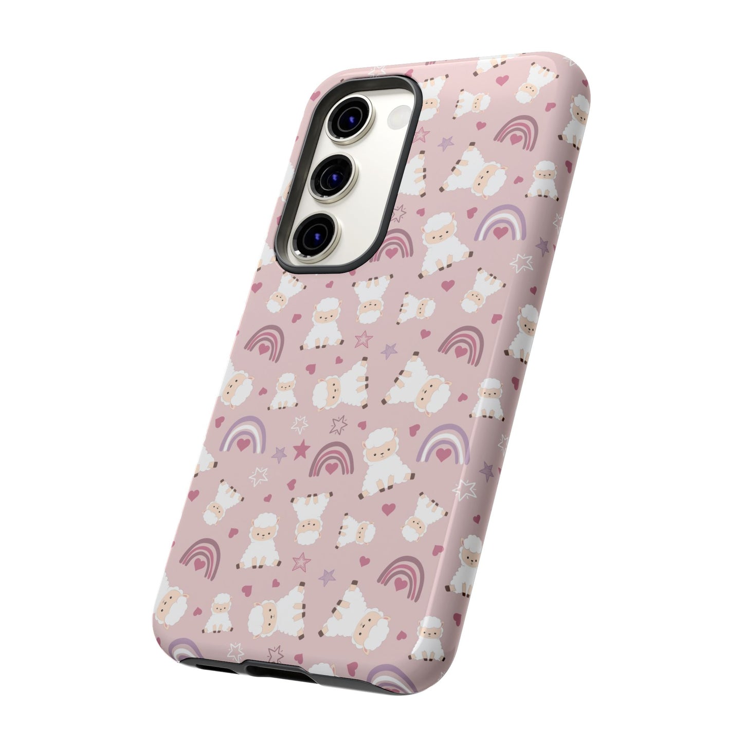 Cute Pastel Phone Case with Teddy Bears and Rainbows, Durable Phone Cover, Trendy Mobile Accessory, Gifts for Her, Birthday Must-Have